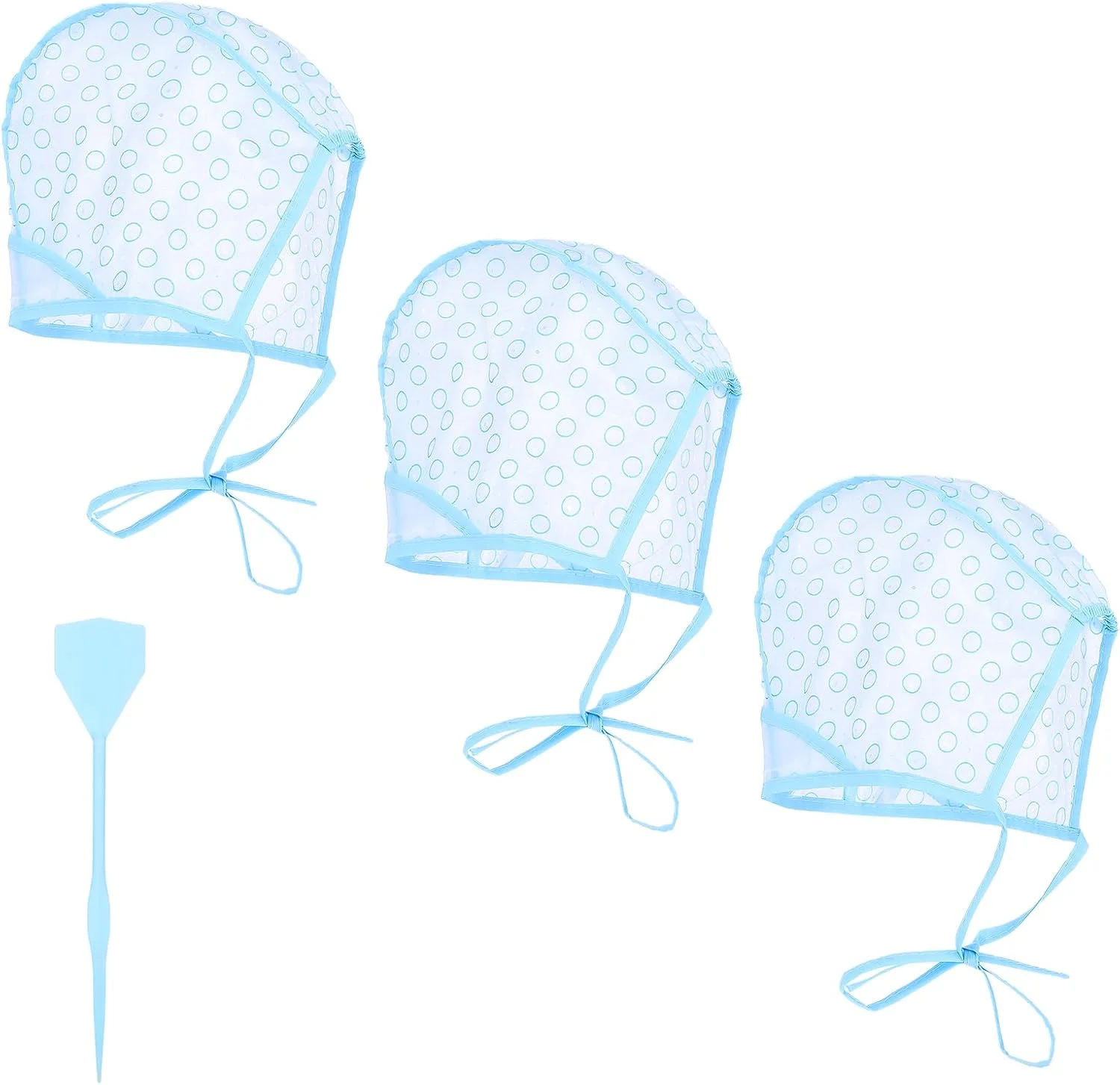 ۳ عدد کلاه مش مو، کلاه یکبار مصرف برای مش کردن مو، همراه با ۳ عدد قلاب پلاستیکی برای رنگ کردن، دکلره، استفاده در سالن و آرایشگری شخصی (آبی) ۳ عدد کلاه مش مو، کلاه یکبار مصرف برای مش کردن مو، همراه با ۳ عدد قلاب پلاستیکی برای رنگ کردن، دکلره، استفاده در سالن و آرایشگری شخصی (آبی)