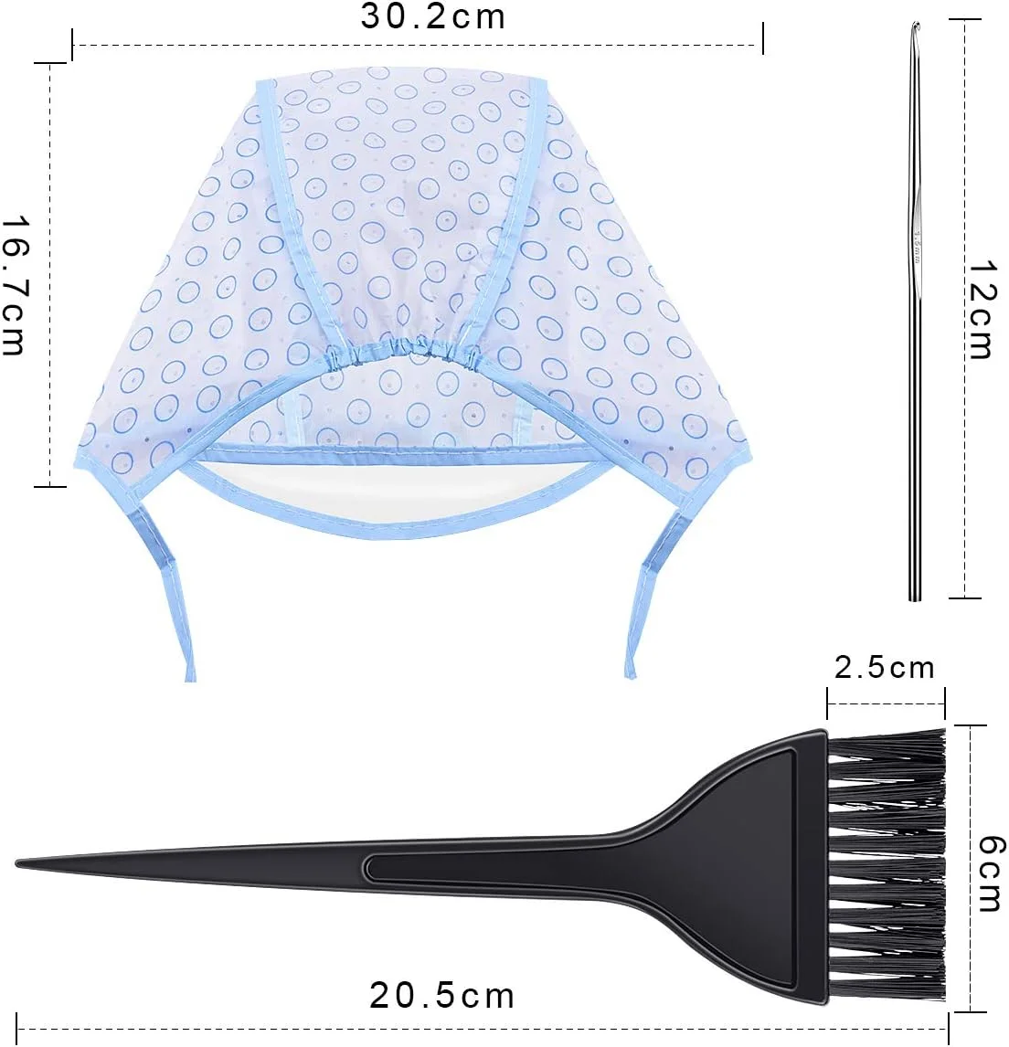 کلاه رنگ مو و هایلایت، 2 عدد کلاه یکبار مصرف رنگ مو با 2 عدد قلاب و برس رنگ مو برای رنگ کردن مو در خانه و سالن کلاه رنگ مو و هایلایت، 2 عدد کلاه یکبار مصرف رنگ مو با 2 عدد قلاب و برس رنگ مو برای رنگ کردن مو در خانه و سالن