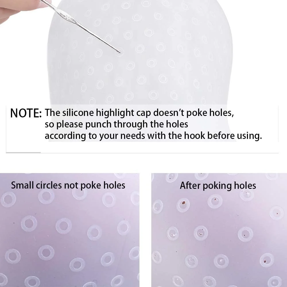 ست کلاه هایلایت سیلیکونی برای رنگ کردن مو 2 عددی، کلاه هایلایت حرفه ای قابل استفاده مجدد با قلاب و ابزار رنگ آمیزی مو برای آرایشگاه، مناسب برای خانم ها و آقایان ست کلاه هایلایت سیلیکونی برای رنگ کردن مو 2 عددی، کلاه هایلایت حرفه ای قابل استفاده مجدد با قلاب و ابزار رنگ آمیزی مو برای آرایشگاه، مناسب برای خانم ها و آقایان