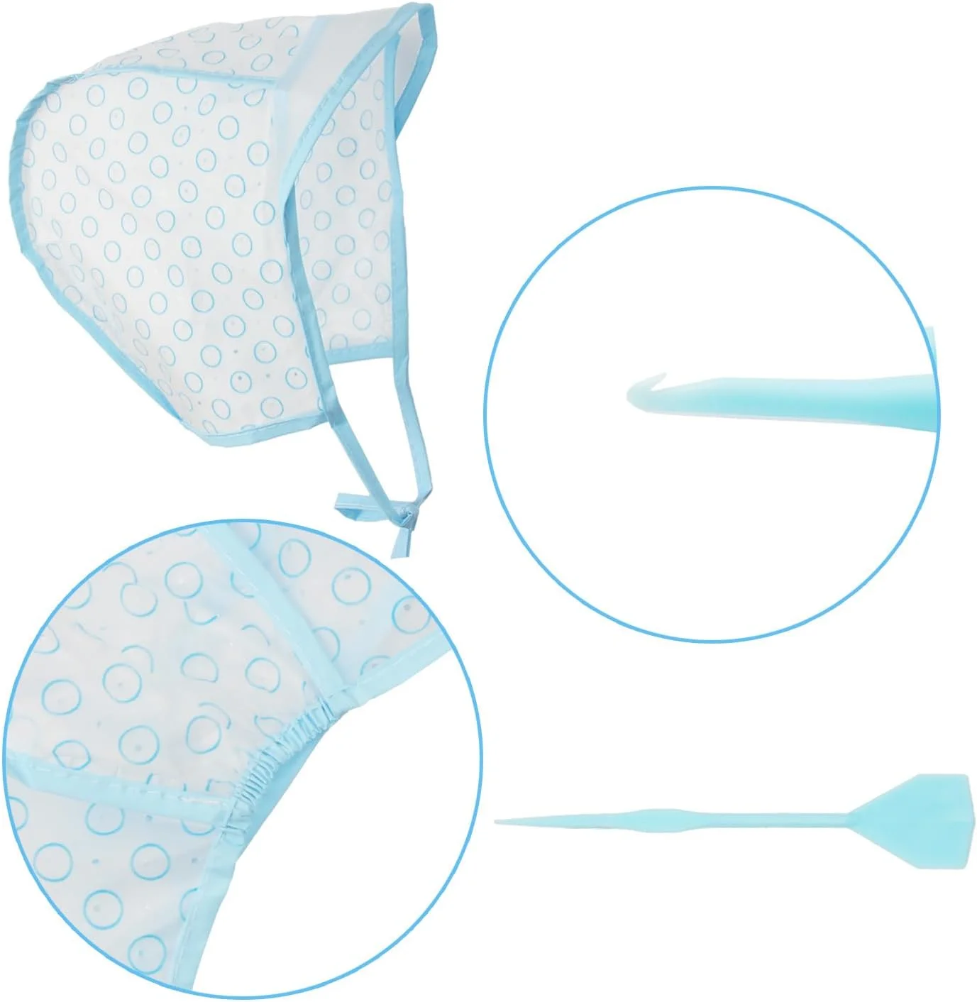 کلاه مش مو JFFX، کیت رنگ مو با قلاب پلاستیکی برای رنگ کردن مو در خانه و سالن کلاه مش مو JFFX، کیت رنگ مو با قلاب پلاستیکی برای رنگ کردن مو در خانه و سالن