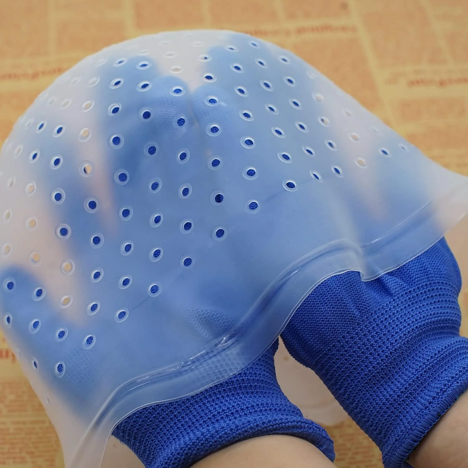 کلاه مش سوزنی، کلاه رنگ مو، کلاه هایلایت، کلاه سیلیکونی هایلایت مو برای هایلایت، رنگ کردن مو در خانه، کلاه هایلایت قابل استفاده مجدد و کیت قلاب