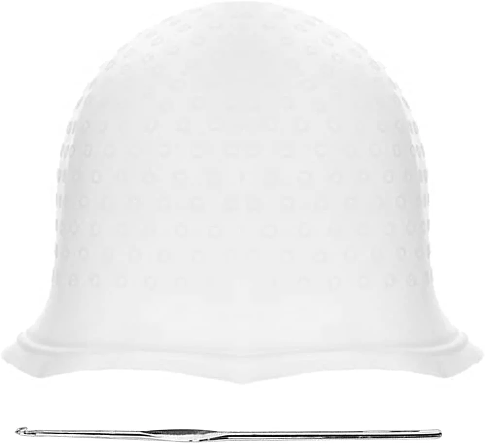 کلاه مش مو سیلیکونی، قابل استفاده مجدد، ابزار رنگ مو با قلاب برای آرایشگاه