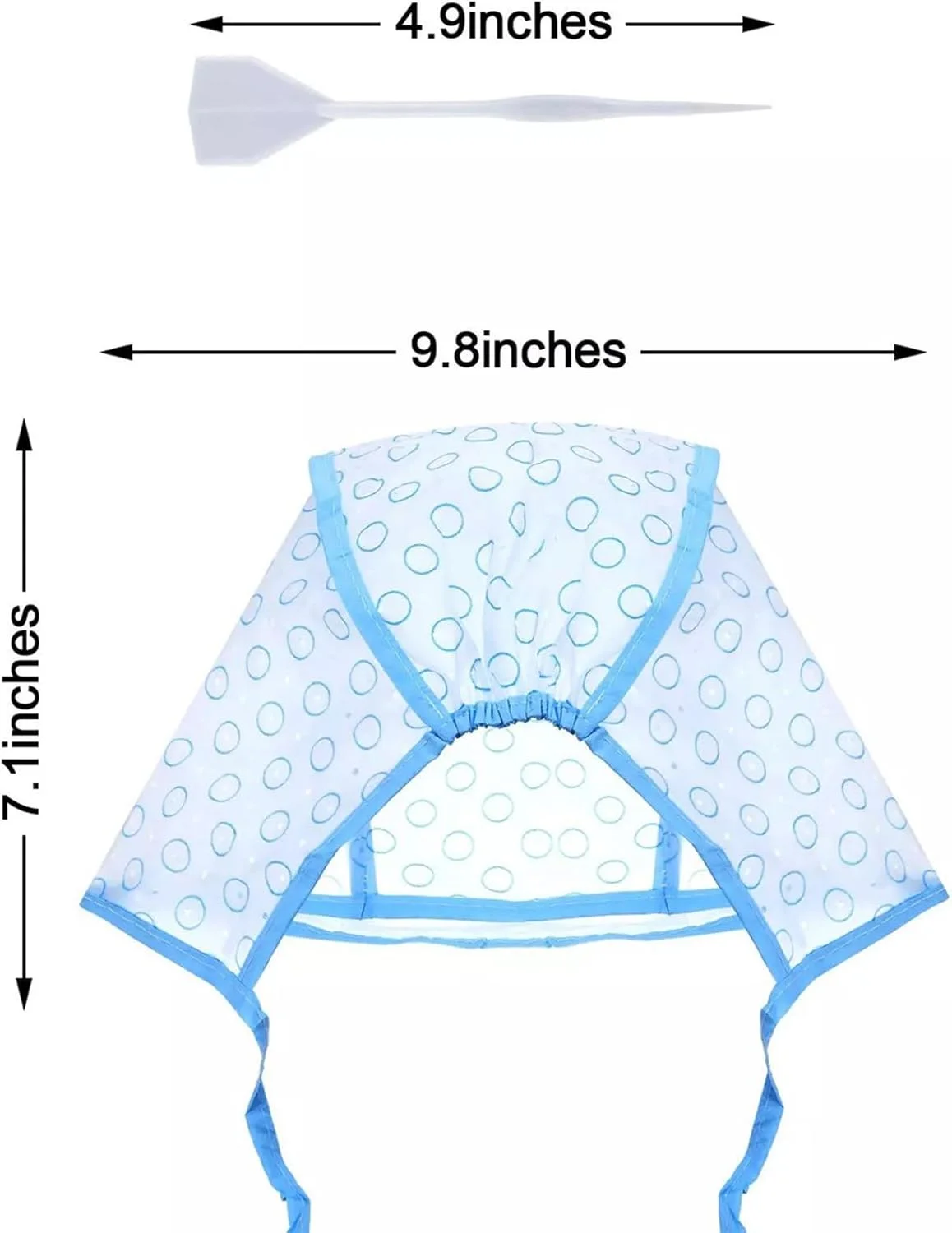 مجموعه ابزار رنگ مو شامل کلاه مش، برس رنگ و شانه