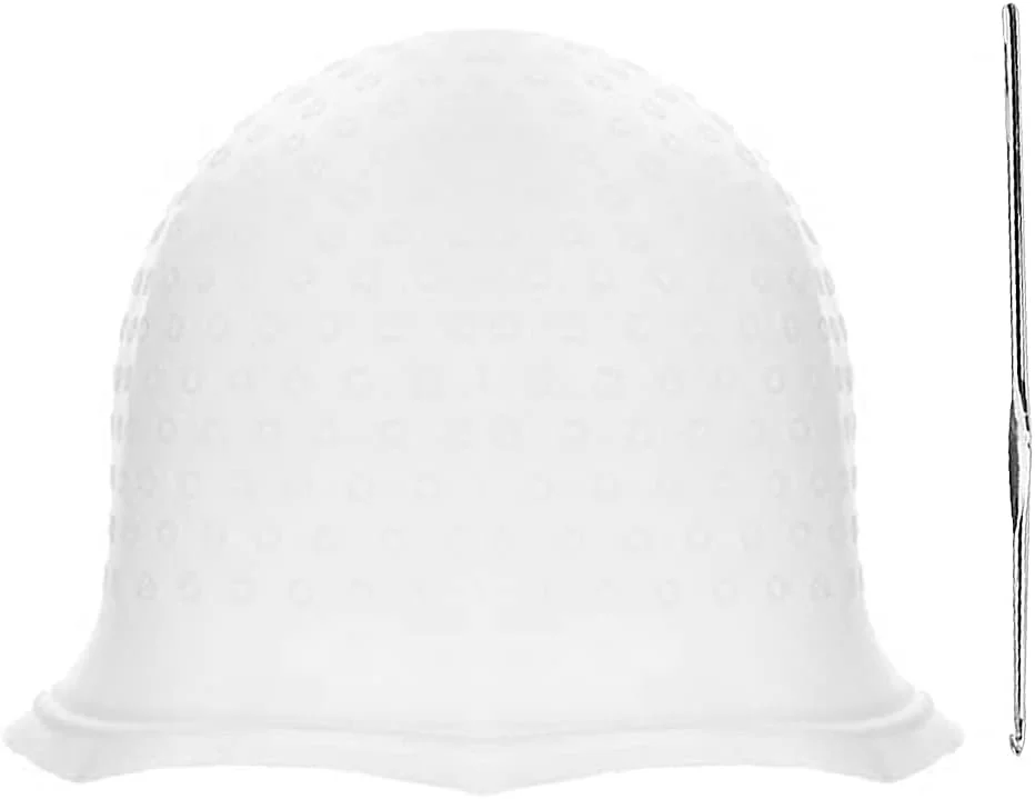 کلاه مش مو سیلیکونی، قابل استفاده مجدد، ابزار رنگ مو با قلاب برای آرایشگاه