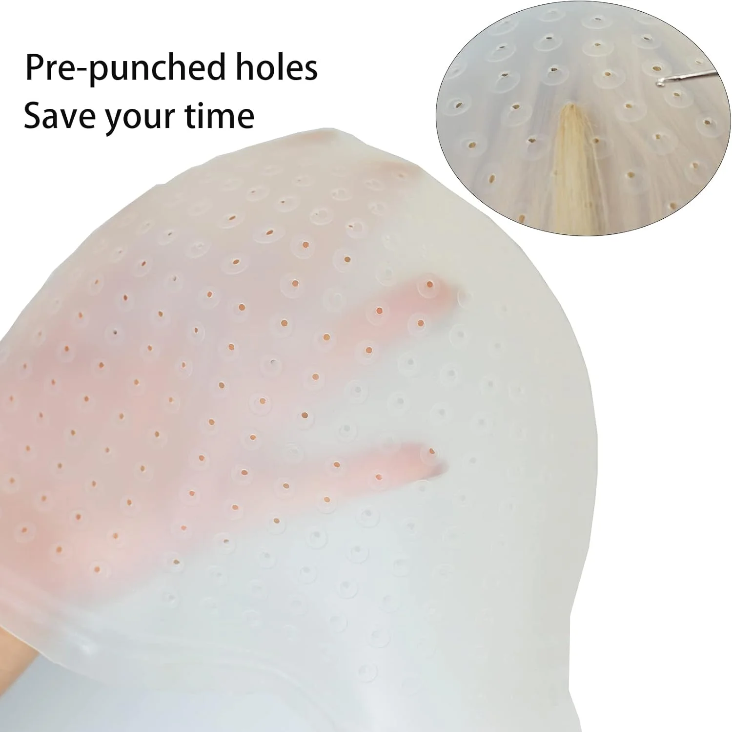 کلاه مش سیلیکونی سوراخ دار به همراه قلاب، ابزار رنگ و مش مو حرفه ای و قابل استفاده مجدد مناسب برای خانم ها و آقایان کلاه مش سیلیکونی سوراخ دار به همراه قلاب، ابزار رنگ و مش مو حرفه ای و قابل استفاده مجدد مناسب برای خانم ها و آقایان