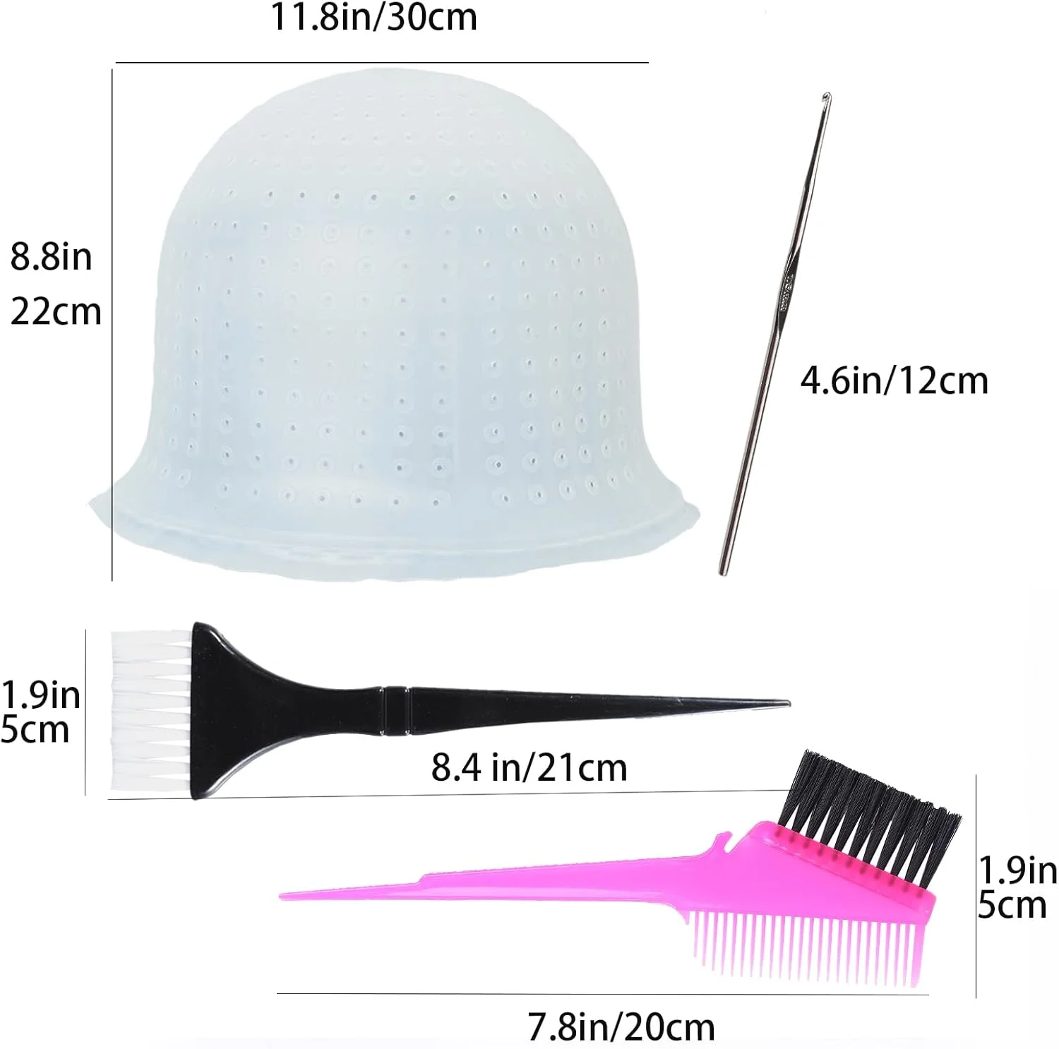 کلاه مش سیلیکونی سوراخ دار به همراه قلاب، ابزار رنگ و مش مو حرفه ای و قابل استفاده مجدد مناسب برای خانم ها و آقایان کلاه مش سیلیکونی سوراخ دار به همراه قلاب، ابزار رنگ و مش مو حرفه ای و قابل استفاده مجدد مناسب برای خانم ها و آقایان