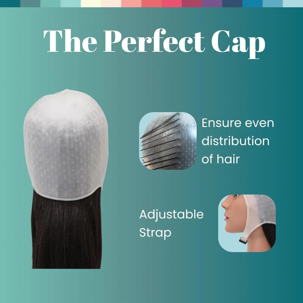 کلاه مش سیلیکونی موی سر دامپل سفید | مدل رومانا 390-SA | هایلایت با کیفیت سالن برای انواع مو کلاه مش سیلیکونی موی سر دامپل سفید | مدل رومانا 390-SA | هایلایت با کیفیت سالن برای انواع مو