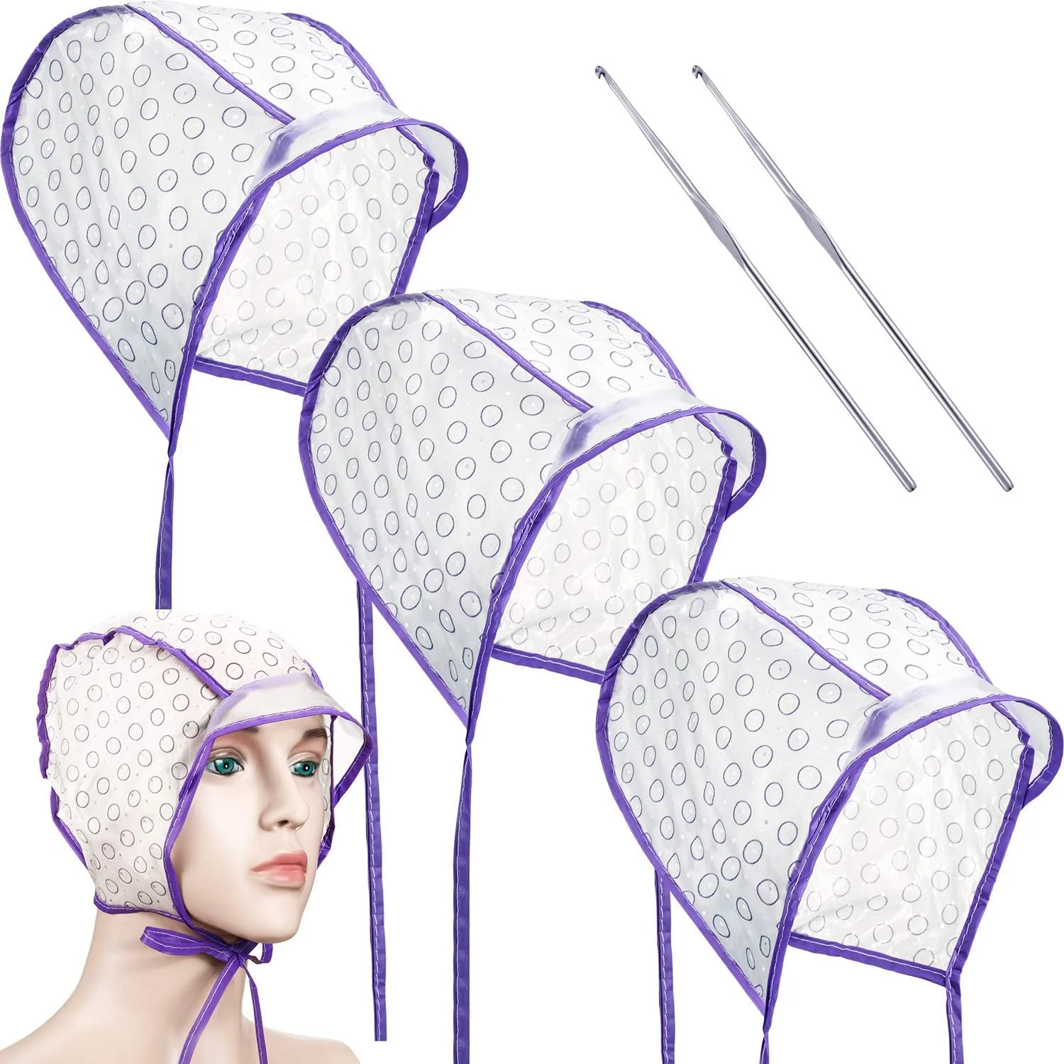 کلاه رنگ مو یکبار مصرف، 20 عدد به همراه 2 عدد قلاب فلزی، مناسب برای رنگ کردن مو در خانه و سالن (بنفش) کلاه رنگ مو یکبار مصرف، 20 عدد به همراه 2 عدد قلاب فلزی، مناسب برای رنگ کردن مو در خانه و سالن (بنفش)