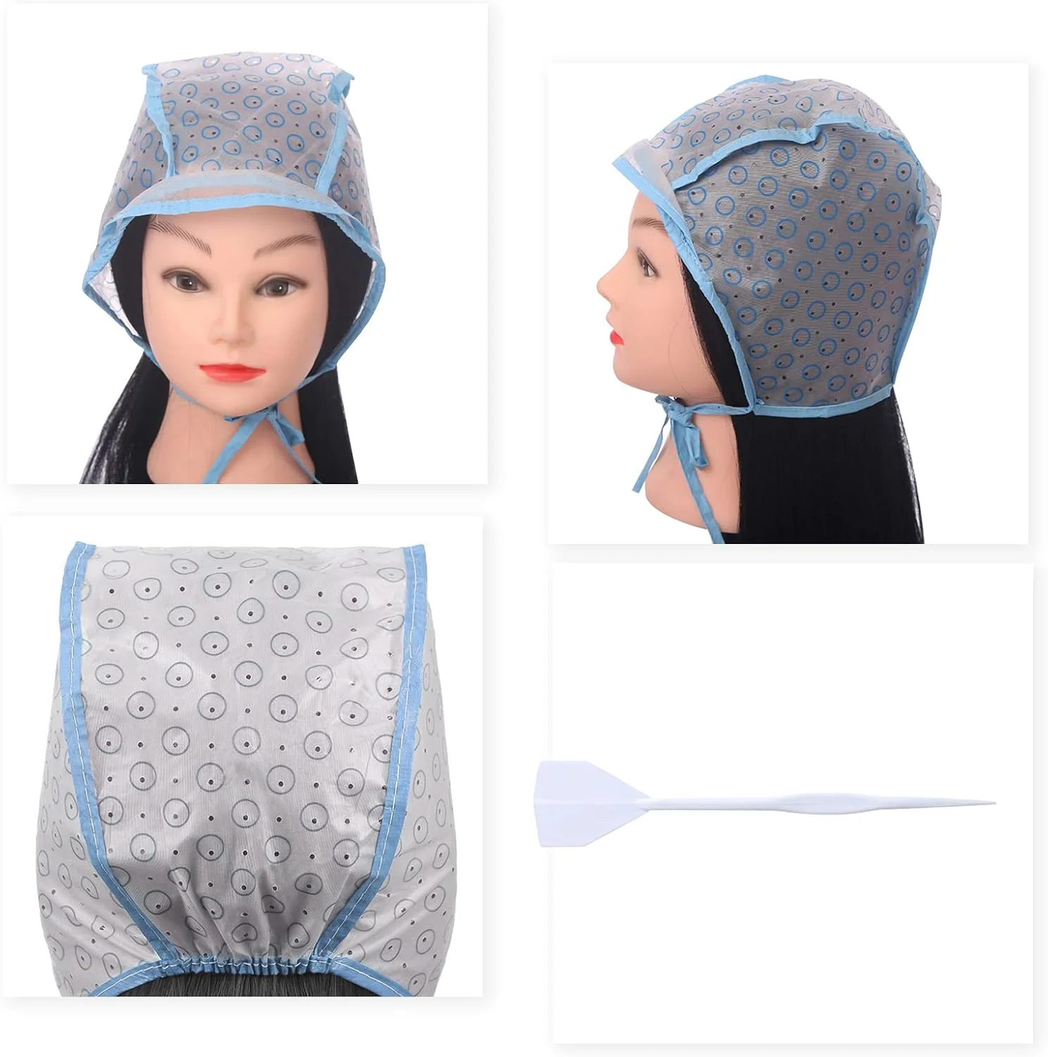 مجموعه 6 عددی کلاه مش مو BLMHTWO، کلاه رنگ مو PE کلاه نوک تیز یکبار مصرف کلاه فراستینگ هنر مو با قلاب بافندگی پلاستیکی مجموعه کلاه رنگ مو برای رنگ کردن مو DIY مجموعه 6 عددی کلاه مش مو BLMHTWO، کلاه رنگ مو PE کلاه نوک تیز یکبار مصرف کلاه فراستینگ هنر مو با قلاب بافندگی پلاستیکی مجموعه کلاه رنگ مو برای رنگ کردن مو DIY