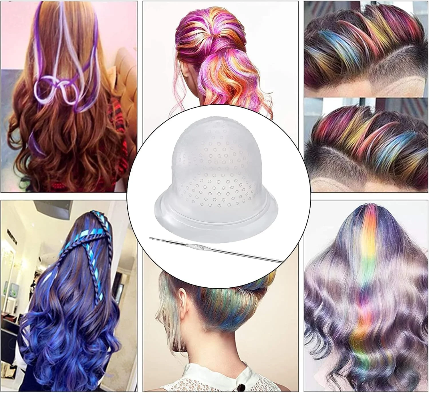 کلاه مش مو، کیت مش مو، کلاه مش، کلاه مش مو سیلیکونی، کلاه های مش مو قابل استفاده مجدد با قلاب ابزار رنگ آمیزی مو برای زنان و مردان کلاه مش مو، کیت مش مو، کلاه مش، کلاه مش مو سیلیکونی، کلاه های مش مو قابل استفاده مجدد با قلاب ابزار رنگ آمیزی مو برای زنان و مردان