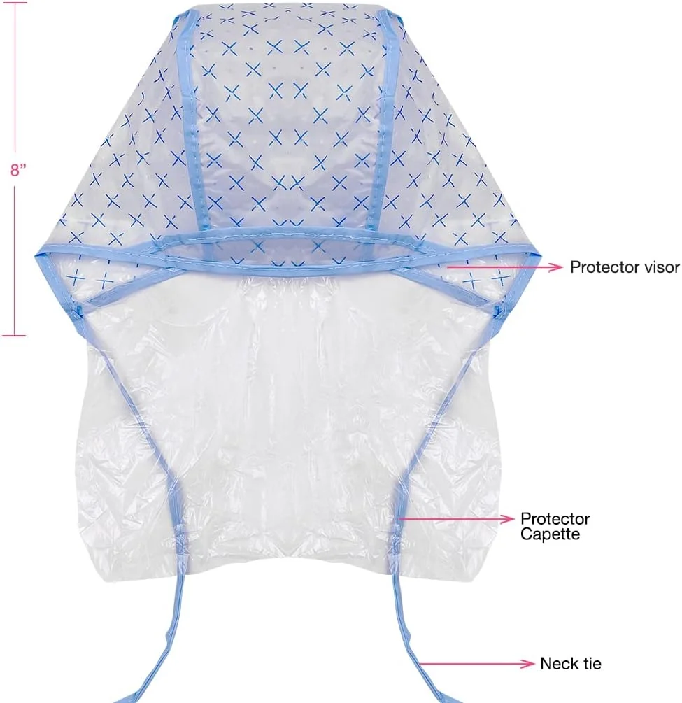 کلاه رنگ یکبار مصرف Colortrak، بسته 12 عددی به همراه یک سوزن برای هایلایت و رنگ کردن مو، کلاه آستر دار با محافظ گردن برای جلوگیری از نشت رنگ، نقاب محافظ صورت و پوشش محافظ پوست کلاه رنگ یکبار مصرف Colortrak، بسته 12 عددی به همراه یک سوزن برای هایلایت و رنگ کردن مو، کلاه آستر دار با محافظ گردن برای جلوگیری از نشت رنگ، نقاب محافظ صورت و پوشش محافظ پوست