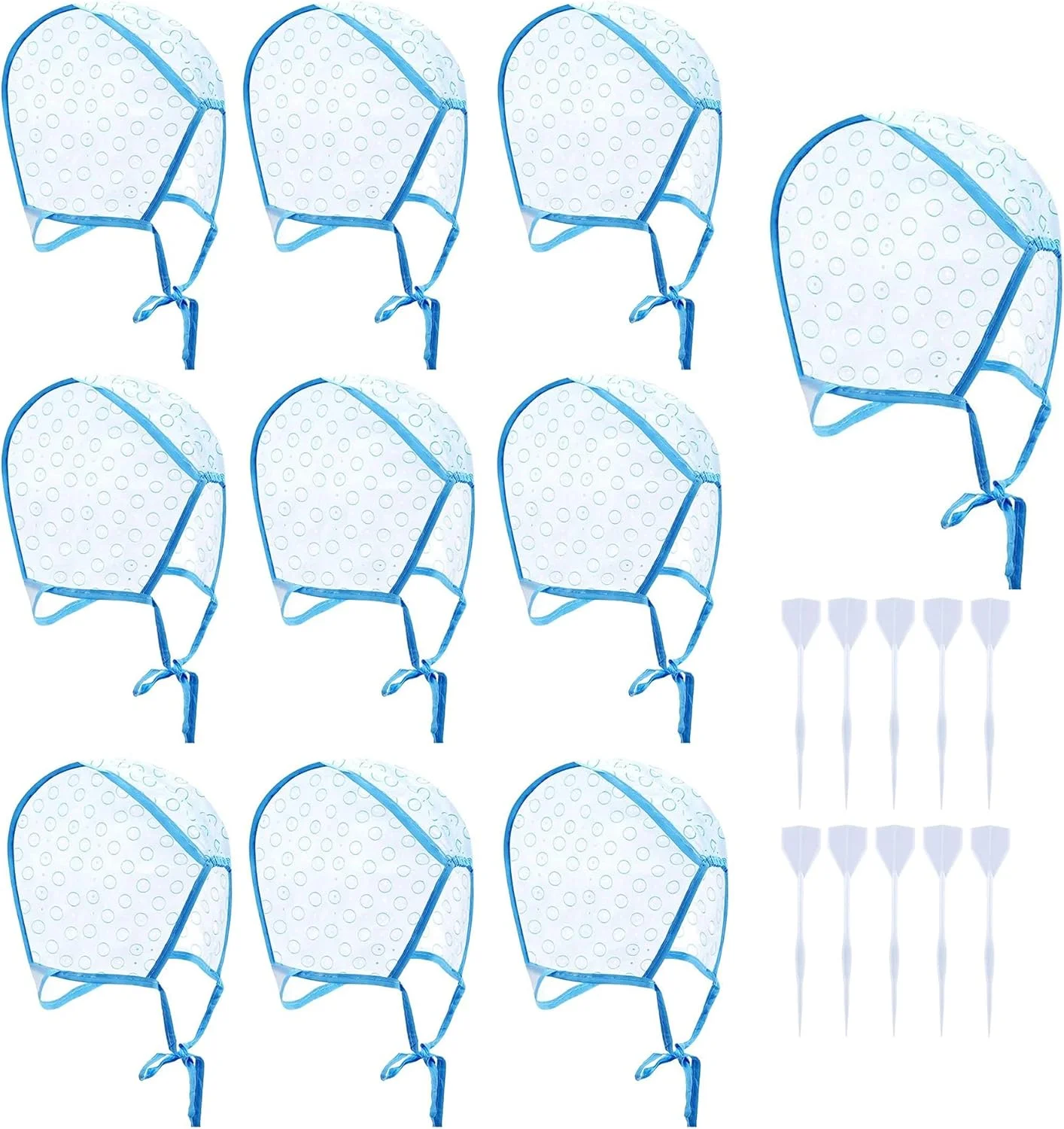 Hsthe Sea 10 عدد کلاه مش مو کلاه رنگ مو سالنی کلاه رنگ هایلایت با قلاب پلاستیکی برای رنگ کردن مو در سالن و خانه (آبی) Hsthe Sea 10 عدد کلاه مش مو کلاه رنگ مو سالنی کلاه رنگ هایلایت با قلاب پلاستیکی برای رنگ کردن مو در سالن و خانه (آبی)