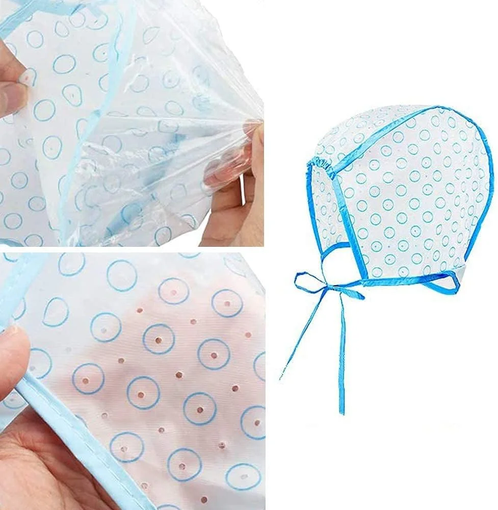 Hsthe Sea 10 عدد کلاه مش مو کلاه رنگ مو سالنی کلاه رنگ هایلایت با قلاب پلاستیکی برای رنگ کردن مو در سالن و خانه (آبی) Hsthe Sea 10 عدد کلاه مش مو کلاه رنگ مو سالنی کلاه رنگ هایلایت با قلاب پلاستیکی برای رنگ کردن مو در سالن و خانه (آبی)