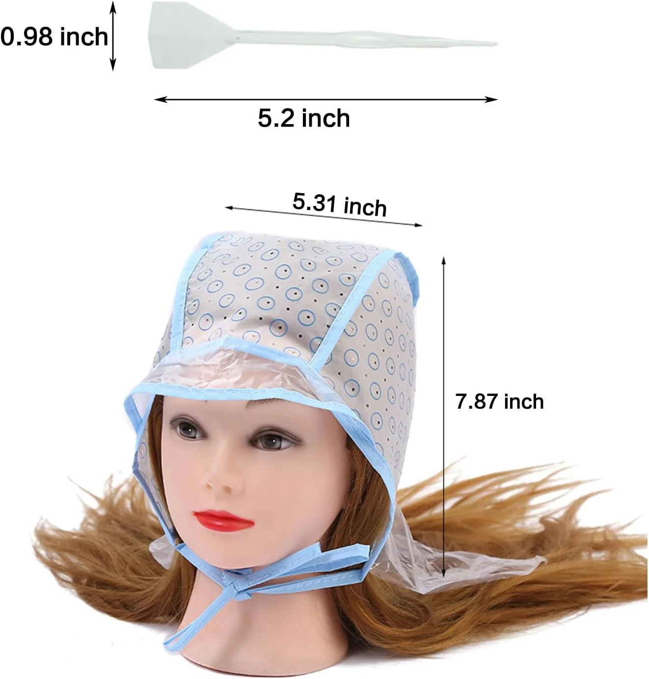 کلاه رنگ مو سالنی، 6 عدد کلاه مش مو با 6 عدد سوزن مو قلاب بافی، کلاه یکبار مصرف برای رنگ کردن مو، مناسب برای استفاده در سالن و منزل، لوازم رنگ مو