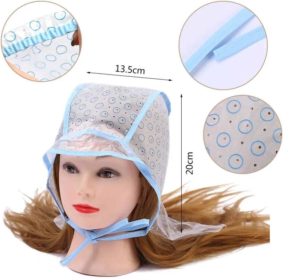 بسته 6 عددی کلاه رنگ مو، کلاه مش، کلاه نوک مصنوعی با قلاب بافتنی پلاستیکی، مناسب برای رنگ کردن مو در خانه و آرایشگاه