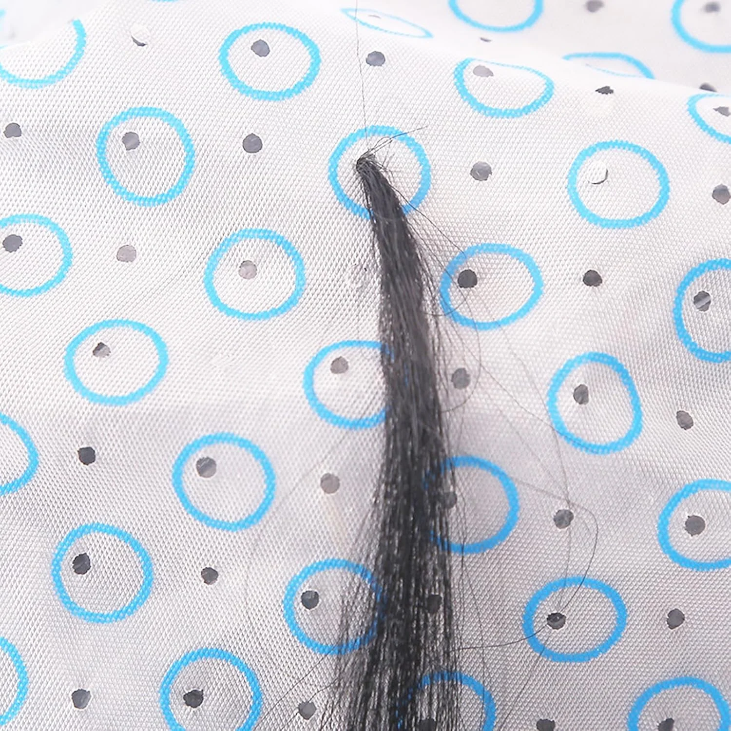 کلاه رنگ مو سالنی، 6 عدد کلاه مش مو با 6 عدد سوزن مو قلاب بافی، کلاه یکبار مصرف برای رنگ کردن مو، مناسب برای استفاده در سالن و منزل، لوازم رنگ مو