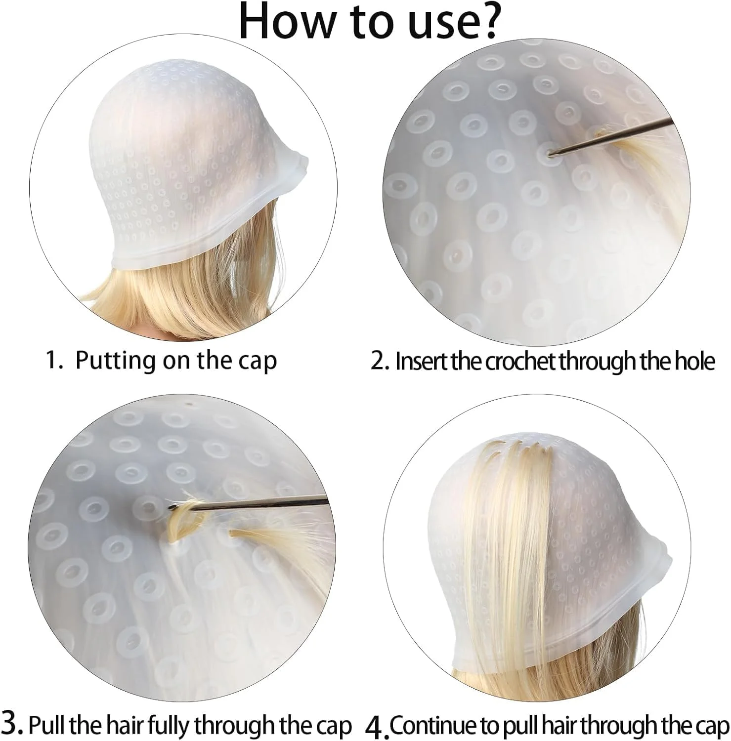 کلاه مش دو تکه سیلیکونی با قلاب، ابزار رنگ آمیزی حرفه ای و قابل استفاده مجدد سالن برای آقایان و بانوان کلاه مش دو تکه سیلیکونی با قلاب، ابزار رنگ آمیزی حرفه ای و قابل استفاده مجدد سالن برای آقایان و بانوان