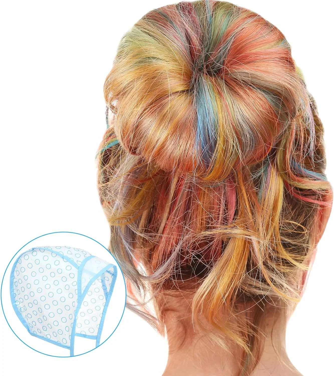 مجموعه 6 عددی کلاه مش، کلاه مش رنگ مو قابل تنظیم، کلاه مش مو با 2 عدد قلاب پلاستیکی، لوازم جانبی رنگ کردن مو برای استفاده در منزل و سالن آرایش