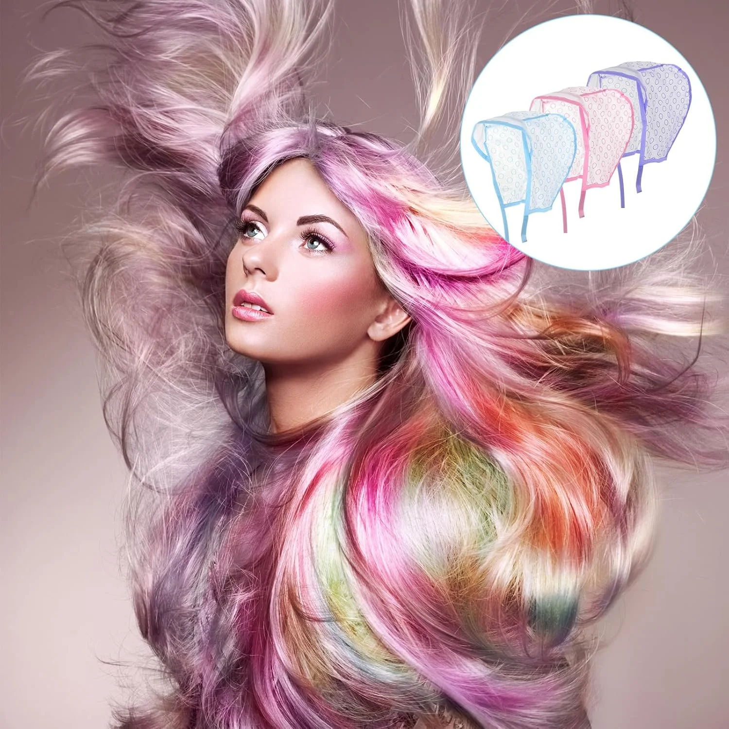 ست ۹ عددی هایلایت مو، کلاه هایلایت با ۳ قلاب پلاستیکی و ۳ برس رنگ مو، کلاه هایلایت برای رنگ کردن مو، دکلره سالن و لوازم آرایشگری DIY (آبی، صورتی، بنفش) ست ۹ عددی هایلایت مو، کلاه هایلایت با ۳ قلاب پلاستیکی و ۳ برس رنگ مو، کلاه هایلایت برای رنگ کردن مو، دکلره سالن و لوازم آرایشگری DIY (آبی، صورتی، بنفش)