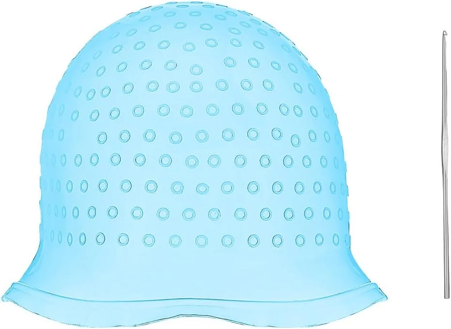 یک عدد کلاه مش و هایلایت حرفه ای قابل استفاده مجدد، ابزار رنگ آمیزی موی سالنی، سفید، آبی، صورتی (آبی) یک عدد کلاه مش و هایلایت حرفه ای قابل استفاده مجدد، ابزار رنگ آمیزی موی سالنی، سفید، آبی، صورتی (آبی)