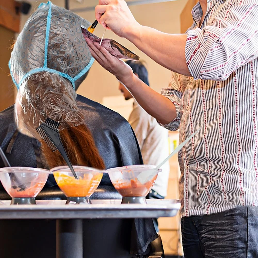 ست ۱۴ تکه هایلایت مو TRKETK، شامل ۶ کلاه یکبار مصرف مش مو با ۴ سوزن قلاب پلاستیکی، ۲ قلاب و ۲ برس رنگ مو، کلاه هایلایت رنگ مو برای استفاده در سالن و رنگ کردن مو در خانه ست ۱۴ تکه هایلایت مو TRKETK، شامل ۶ کلاه یکبار مصرف مش مو با ۴ سوزن قلاب پلاستیکی، ۲ قلاب و ۲ برس رنگ مو، کلاه هایلایت رنگ مو برای استفاده در سالن و رنگ کردن مو در خانه