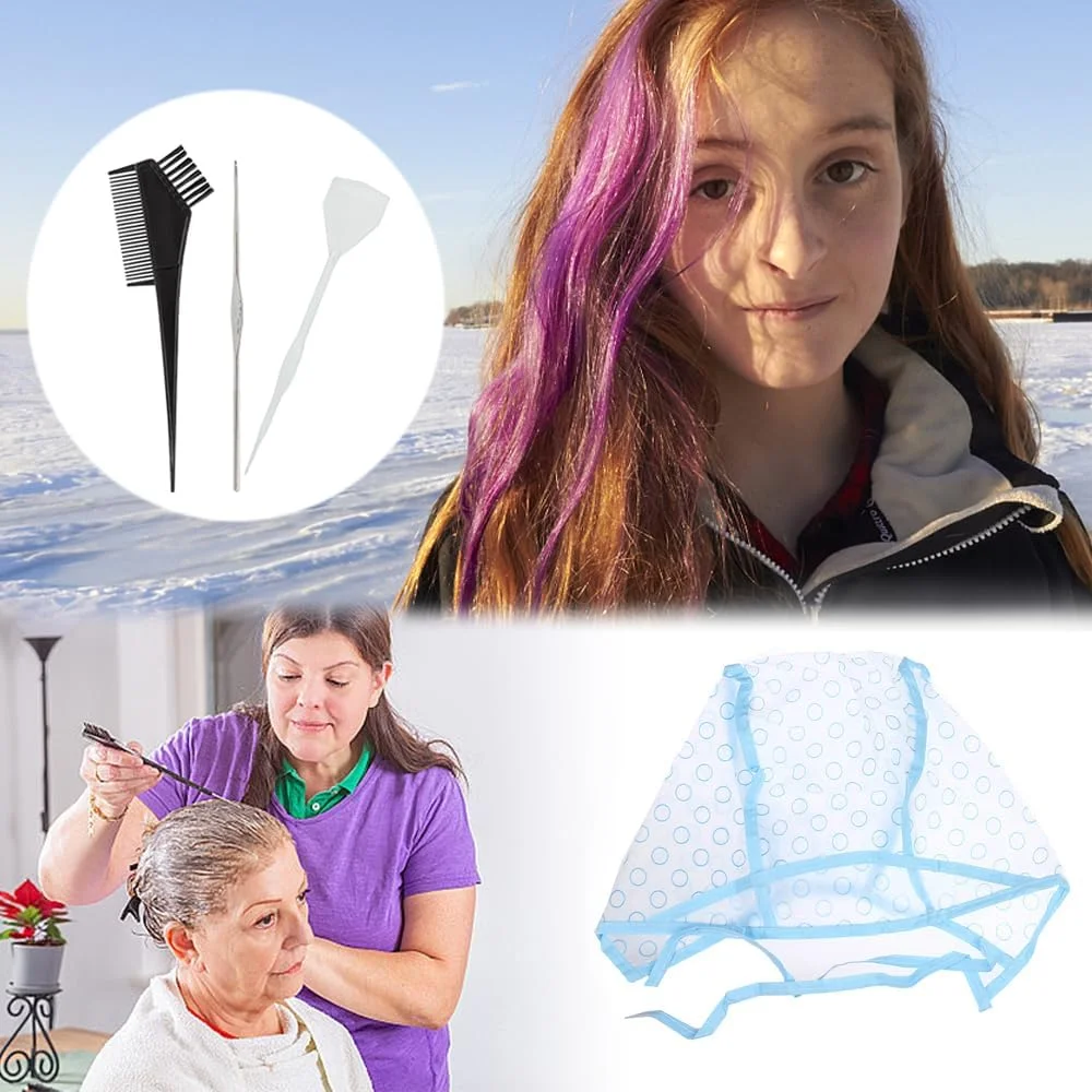 ست ۱۴ تکه هایلایت مو TRKETK، شامل ۶ کلاه یکبار مصرف مش مو با ۴ سوزن قلاب پلاستیکی، ۲ قلاب و ۲ برس رنگ مو، کلاه هایلایت رنگ مو برای استفاده در سالن و رنگ کردن مو در خانه ست ۱۴ تکه هایلایت مو TRKETK، شامل ۶ کلاه یکبار مصرف مش مو با ۴ سوزن قلاب پلاستیکی، ۲ قلاب و ۲ برس رنگ مو، کلاه هایلایت رنگ مو برای استفاده در سالن و رنگ کردن مو در خانه