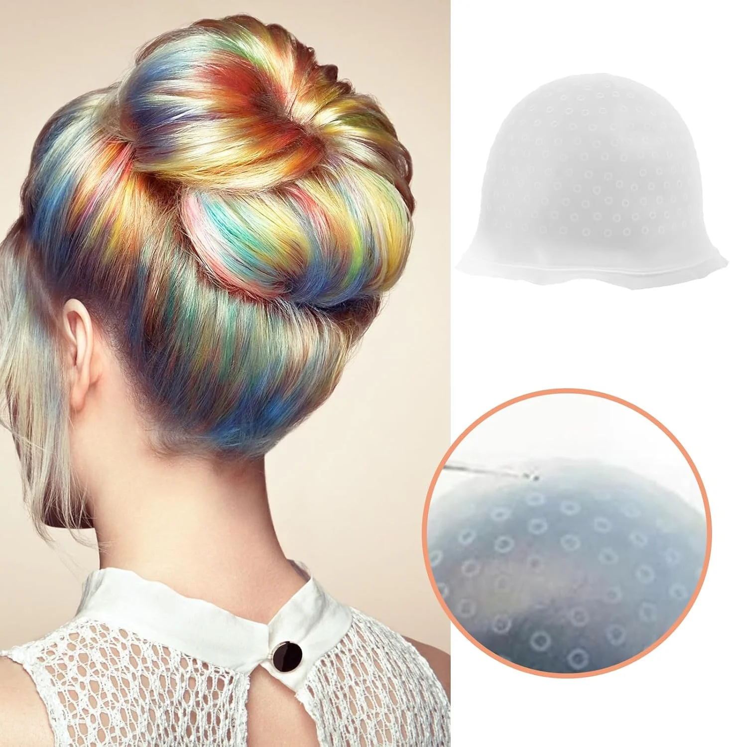 کلاه مش مو Tomtary، کلاه مش سیلیکونی با قلاب، کلاه های مش حرفه ای قابل استفاده مجدد و کیت قلاب، ابزار رنگ آمیزی مو برای زنان و مردان کلاه مش مو Tomtary، کلاه مش سیلیکونی با قلاب، کلاه های مش حرفه ای قابل استفاده مجدد و کیت قلاب، ابزار رنگ آمیزی مو برای زنان و مردان