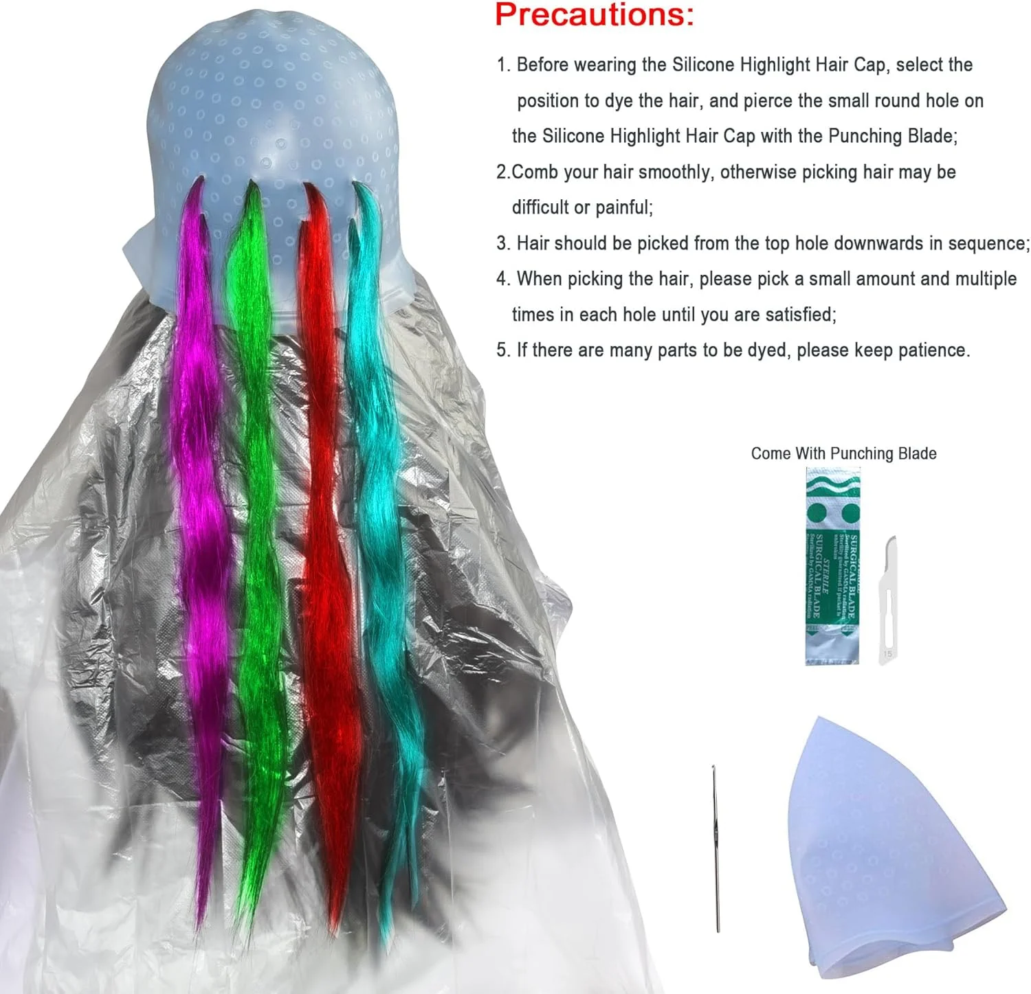 کلاه های مش سیلیکونی GELMAY برای رنگ کردن مو 24 عددی، کلاه های مش قابل استفاده مجدد با قلاب و ست ابزار رنگ و مش مو برای خانم ها و آقایان کلاه های مش سیلیکونی GELMAY برای رنگ کردن مو 24 عددی، کلاه های مش قابل استفاده مجدد با قلاب و ست ابزار رنگ و مش مو برای خانم ها و آقایان