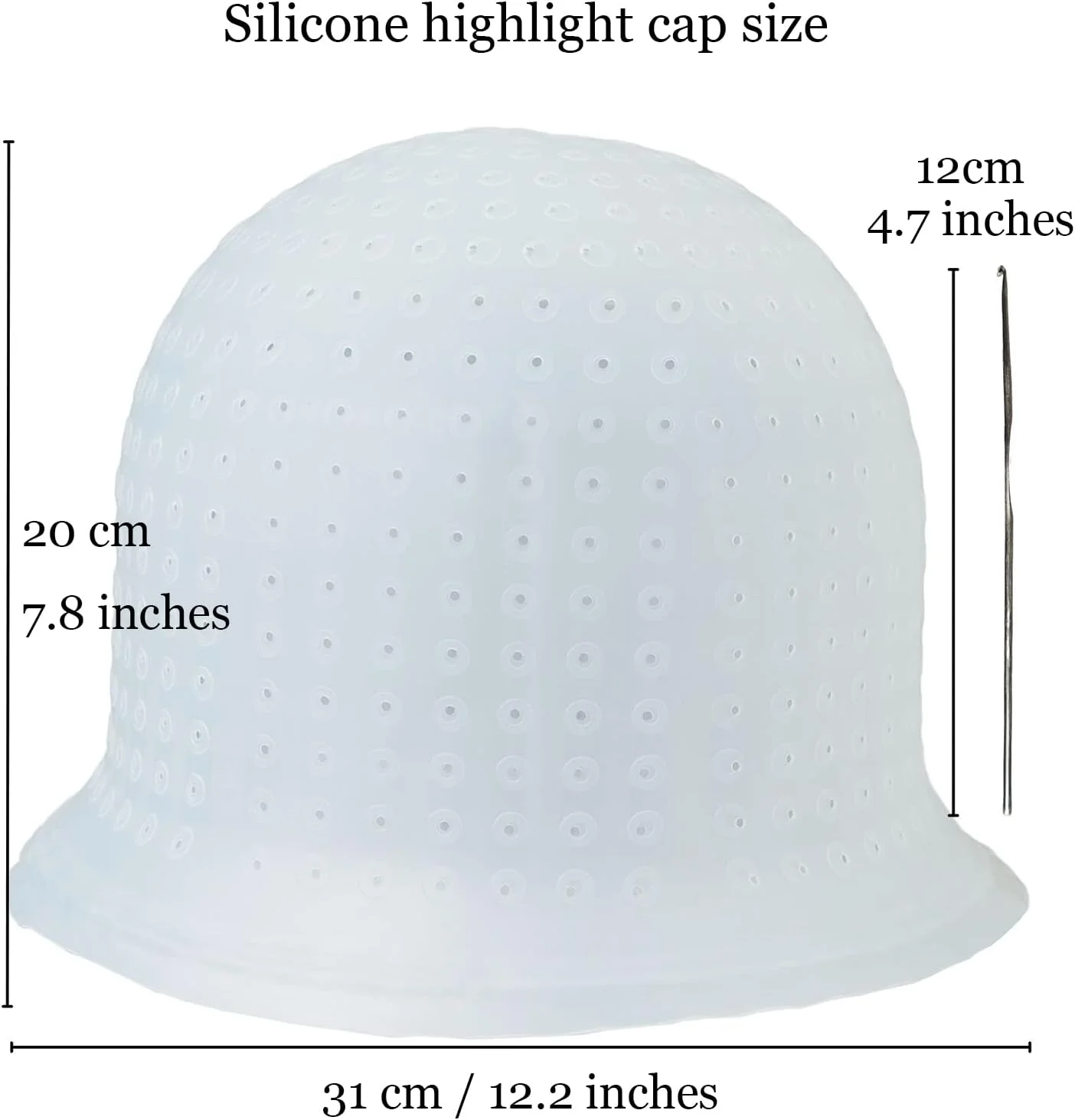 کلاه مش سیلیکونی سوراخ دار به همراه سوزن، حرفه ای و قابل استفاده مجدد، دارای سوراخ های از پیش پانچ شده و قلاب برای رنگ کردن مو در سالن آرایش، ابزار رنگ و مش برای خانم ها و آقایان کلاه مش سیلیکونی سوراخ دار به همراه سوزن، حرفه ای و قابل استفاده مجدد، دارای سوراخ های از پیش پانچ شده و قلاب برای رنگ کردن مو در سالن آرایش، ابزار رنگ و مش برای خانم ها و آقایان