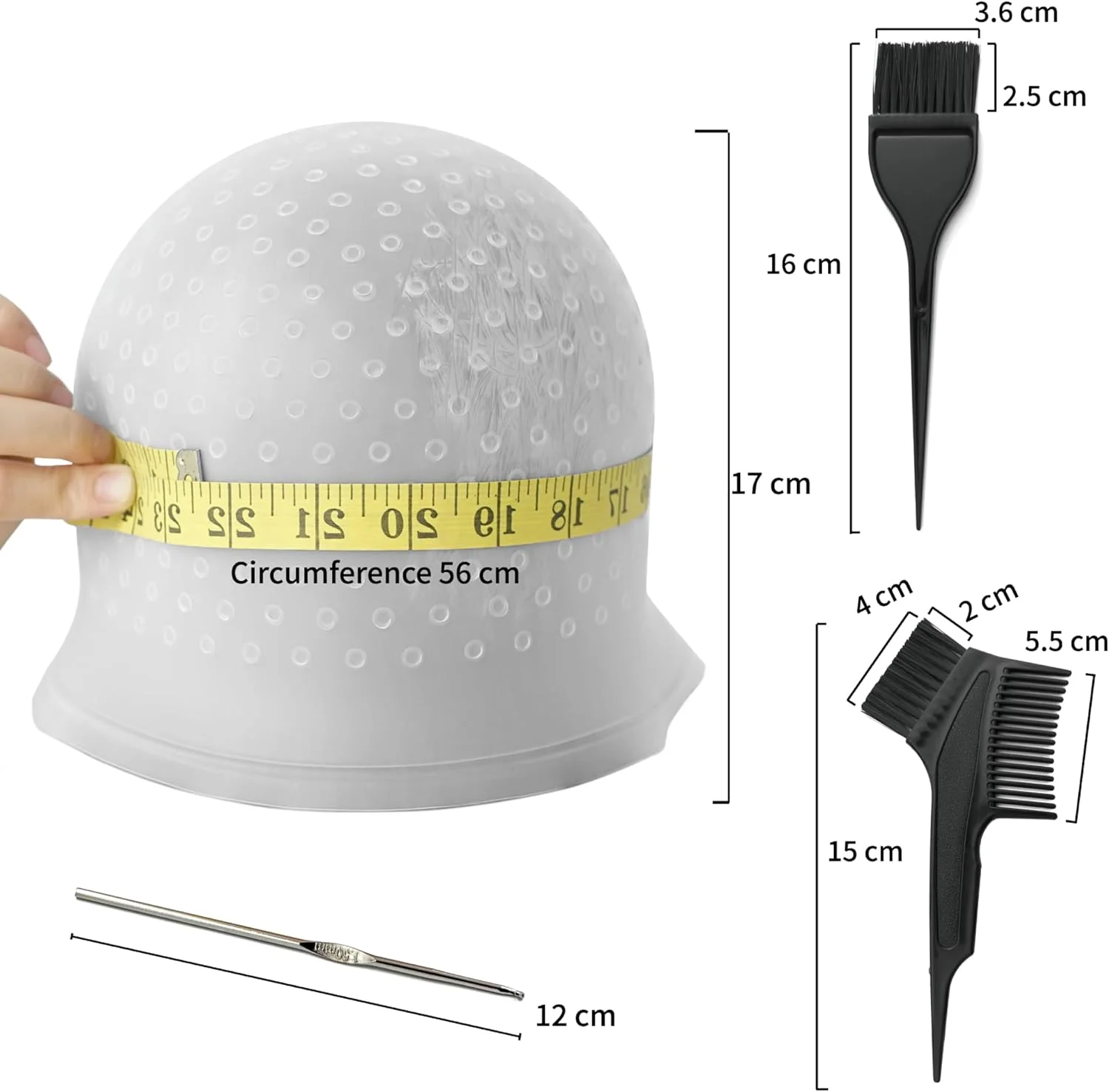 کلاه مش مو سیلیکونی و کیت مش مو قابل استفاده مجدد با 2 برس رنگ مو برای رنگ آمیزی مو در سالن آرایشگری کلاه مش مو سیلیکونی و کیت مش مو قابل استفاده مجدد با 2 برس رنگ مو برای رنگ آمیزی مو در سالن آرایشگری