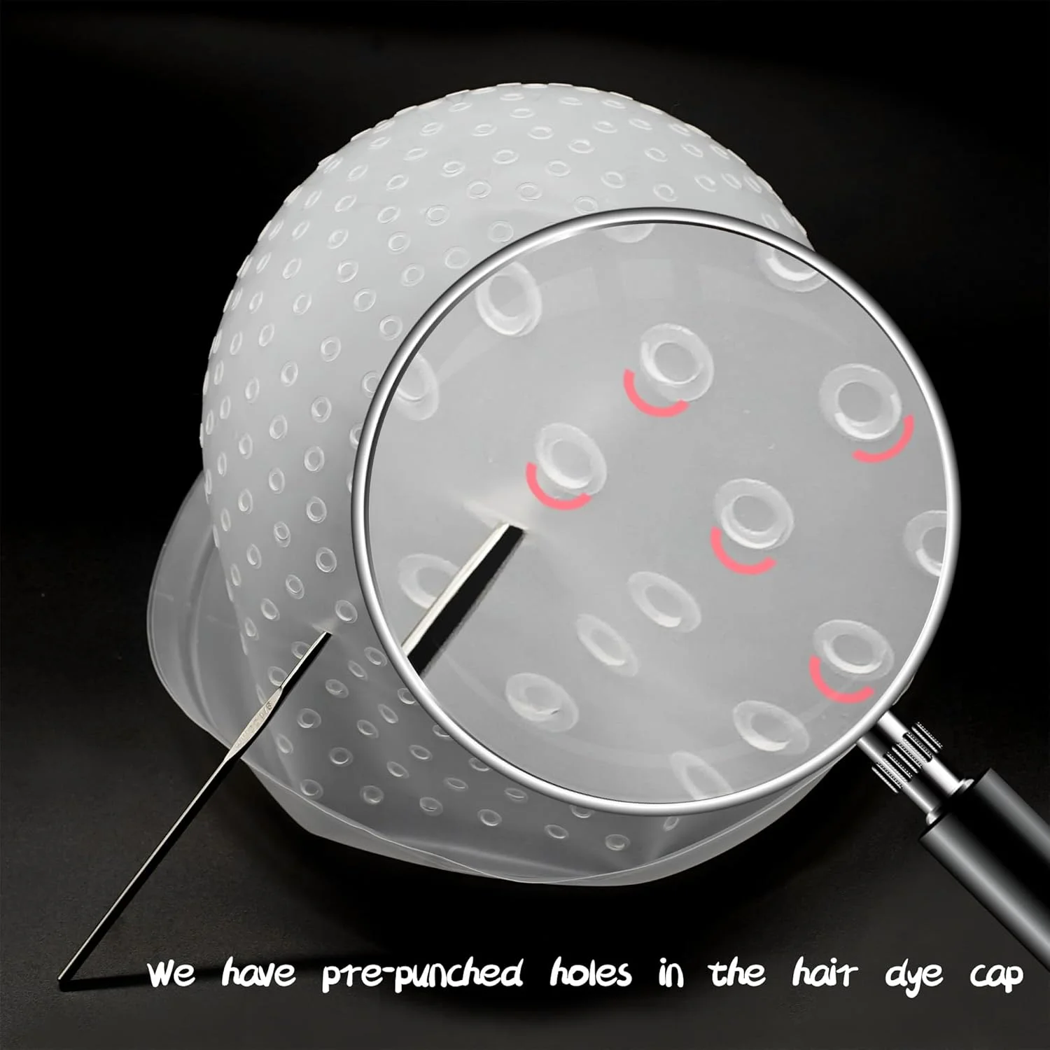 کلاه مش مو سیلیکونی و کیت مش مو قابل استفاده مجدد با 2 برس رنگ مو برای رنگ آمیزی مو در سالن آرایشگری کلاه مش مو سیلیکونی و کیت مش مو قابل استفاده مجدد با 2 برس رنگ مو برای رنگ آمیزی مو در سالن آرایشگری