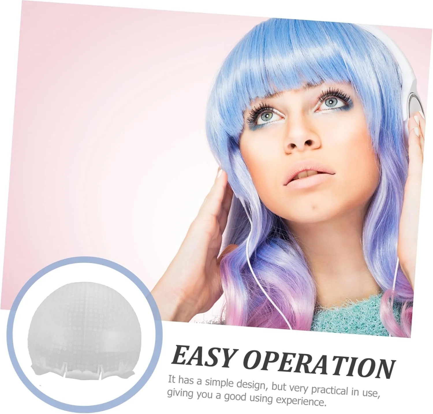 کلاه رنگ موی سیلیکونی برای هایلایت کردن مو در خانه، کلاه هایلایت مو، کلاه سیلیکا ژل سفید کلاه رنگ موی سیلیکونی برای هایلایت کردن مو در خانه، کلاه هایلایت مو، کلاه سیلیکا ژل سفید