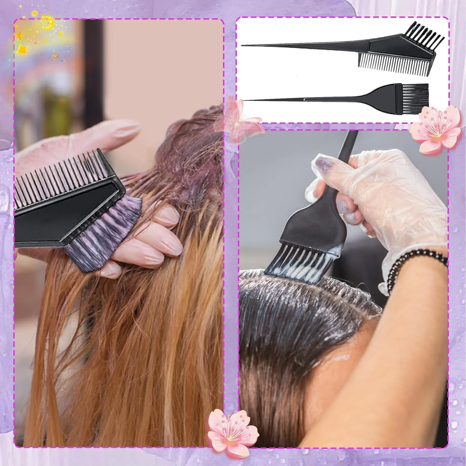 کلاه مش سیلیکونی، کلاه رنگ مو با سوراخهای پانچ شده به همراه سوزن قلاب بافت مو، شانه رنگ مو و گوشی، کلاه مش حرفهای و کیت قلاب برای زنان و مردان کلاه مش سیلیکونی، کلاه رنگ مو با سوراخهای پانچ شده به همراه سوزن قلاب بافت مو، شانه رنگ مو و گوشی، کلاه مش حرفهای و کیت قلاب برای زنان و مردان