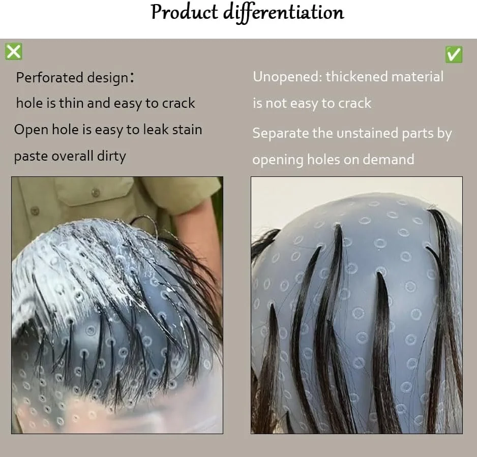 هاوزیجی 2 عدد کلاه مش سیلیکونی، کلاه مش سوراخدار مو به همراه قلاب، کلاههای قابل استفاده مجدد برای رنگ کردن مو، کلاه رنگ مو به همراه قلاب برای خانمها و آقایان هاوزیجی 2 عدد کلاه مش سیلیکونی، کلاه مش سوراخدار مو به همراه قلاب، کلاههای قابل استفاده مجدد برای رنگ کردن مو، کلاه رنگ مو به همراه قلاب برای خانمها و آقایان