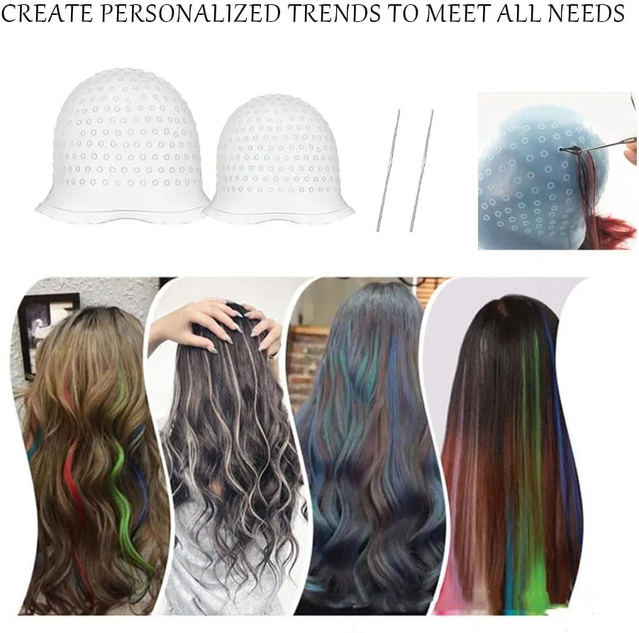 هاوزیجی 2 عدد کلاه مش سیلیکونی، کلاه مش سوراخدار مو به همراه قلاب، کلاههای قابل استفاده مجدد برای رنگ کردن مو، کلاه رنگ مو به همراه قلاب برای خانمها و آقایان هاوزیجی 2 عدد کلاه مش سیلیکونی، کلاه مش سوراخدار مو به همراه قلاب، کلاههای قابل استفاده مجدد برای رنگ کردن مو، کلاه رنگ مو به همراه قلاب برای خانمها و آقایان