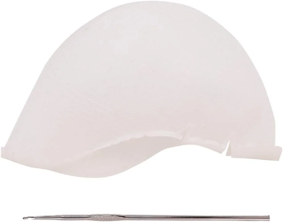 کلاه مش سیلیکونی حرفه ای DIY به همراه قلاب برای ابزارهای آرایشگاهی و کیت مش مو - سفید کلاه مش سیلیکونی حرفه ای DIY به همراه قلاب برای ابزارهای آرایشگاهی و کیت مش مو - سفید