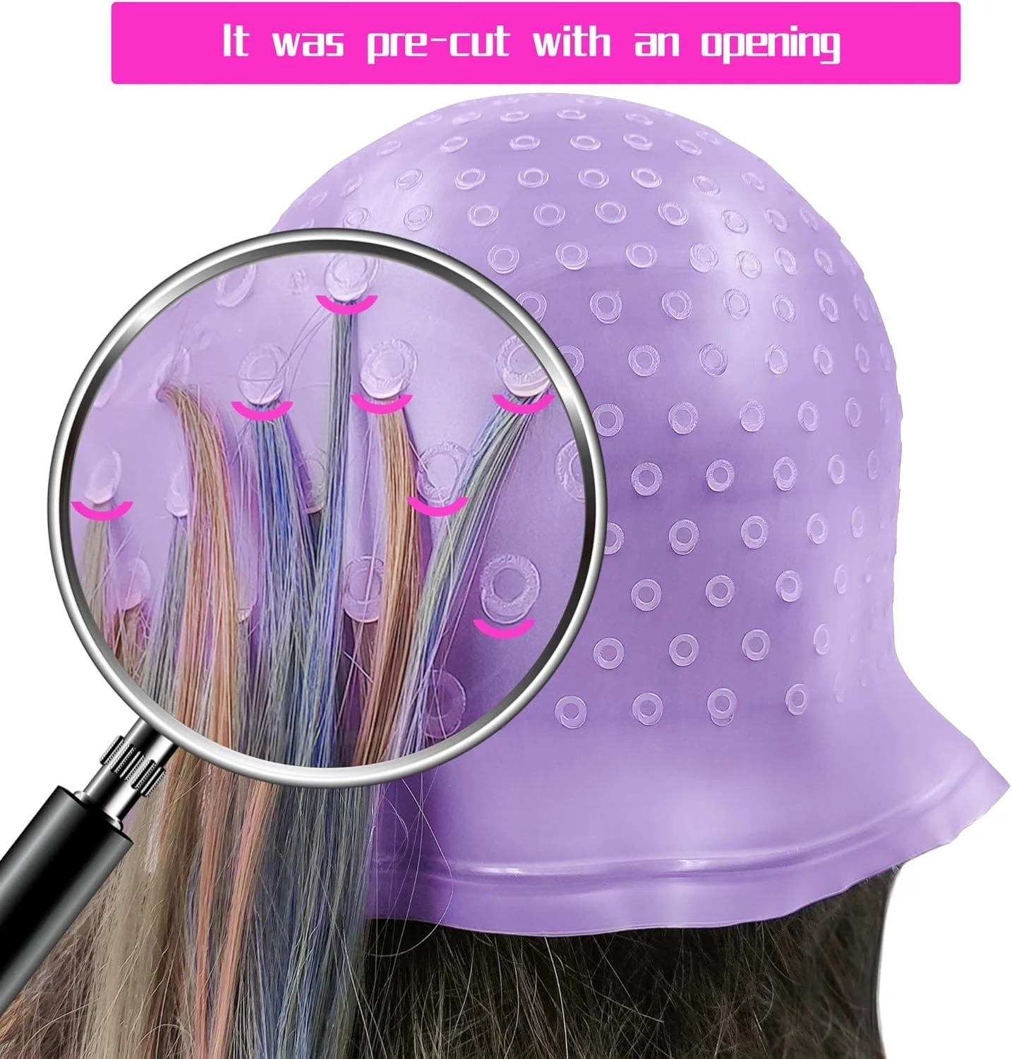 کلاه مش سوزنی سیلیکونی با قلاب و برس رنگ مو، کلاه مش، ابزار رنگ و مش حرفه ای آرایشگاهی برای خانم ها و آقایان کلاه مش سوزنی سیلیکونی با قلاب و برس رنگ مو، کلاه مش، ابزار رنگ و مش حرفه ای آرایشگاهی برای خانم ها و آقایان