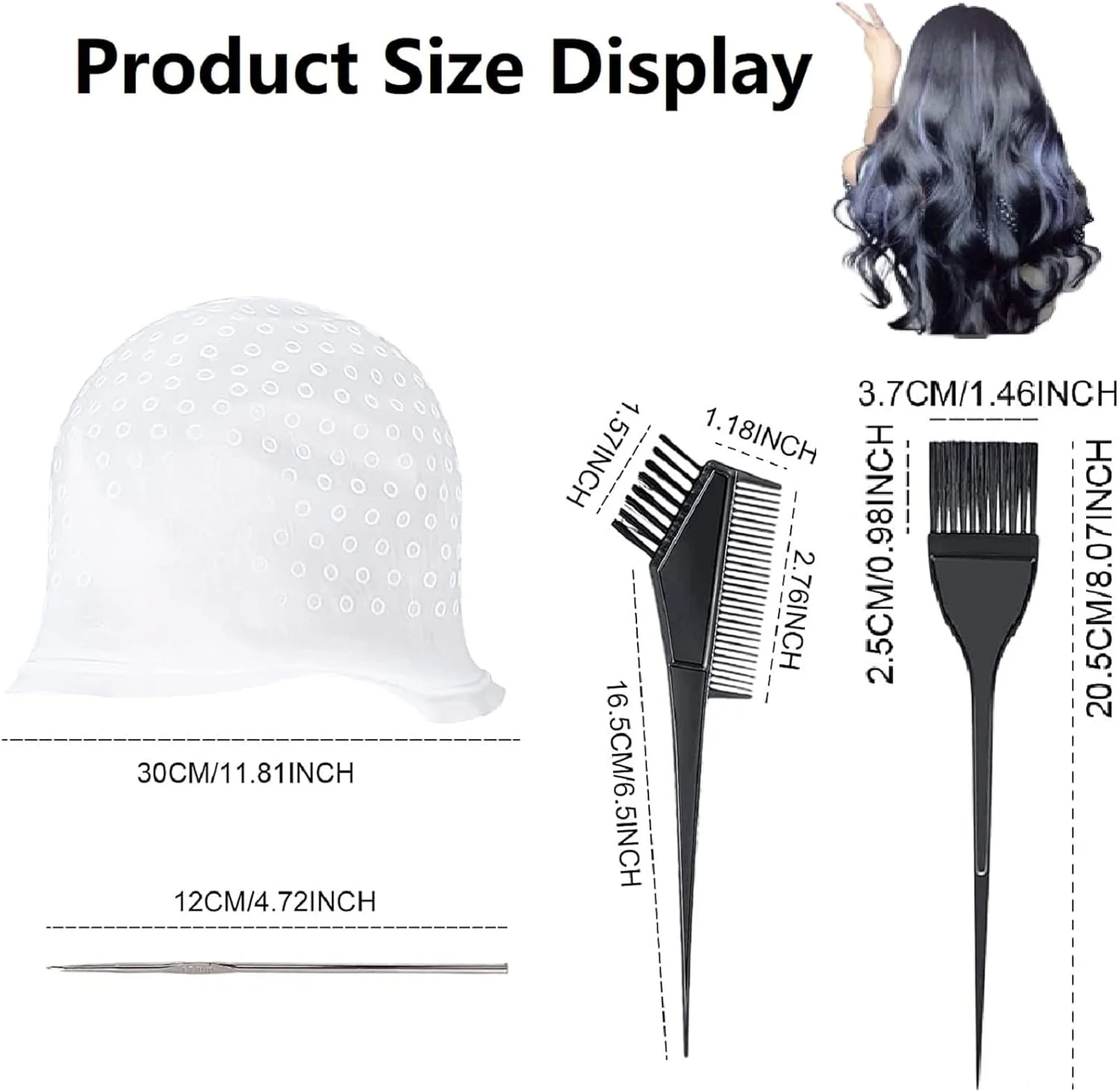 کلاه مش و قلاب، کلاه مش موی سفید سوراخ دار، کلاه رنگ موی سیلیکونی با برس و سوزن رنگ مو، ابزاری ایده آل برای مش در سالن یا خانه کلاه مش و قلاب، کلاه مش موی سفید سوراخ دار، کلاه رنگ موی سیلیکونی با برس و سوزن رنگ مو، ابزاری ایده آل برای مش در سالن یا خانه