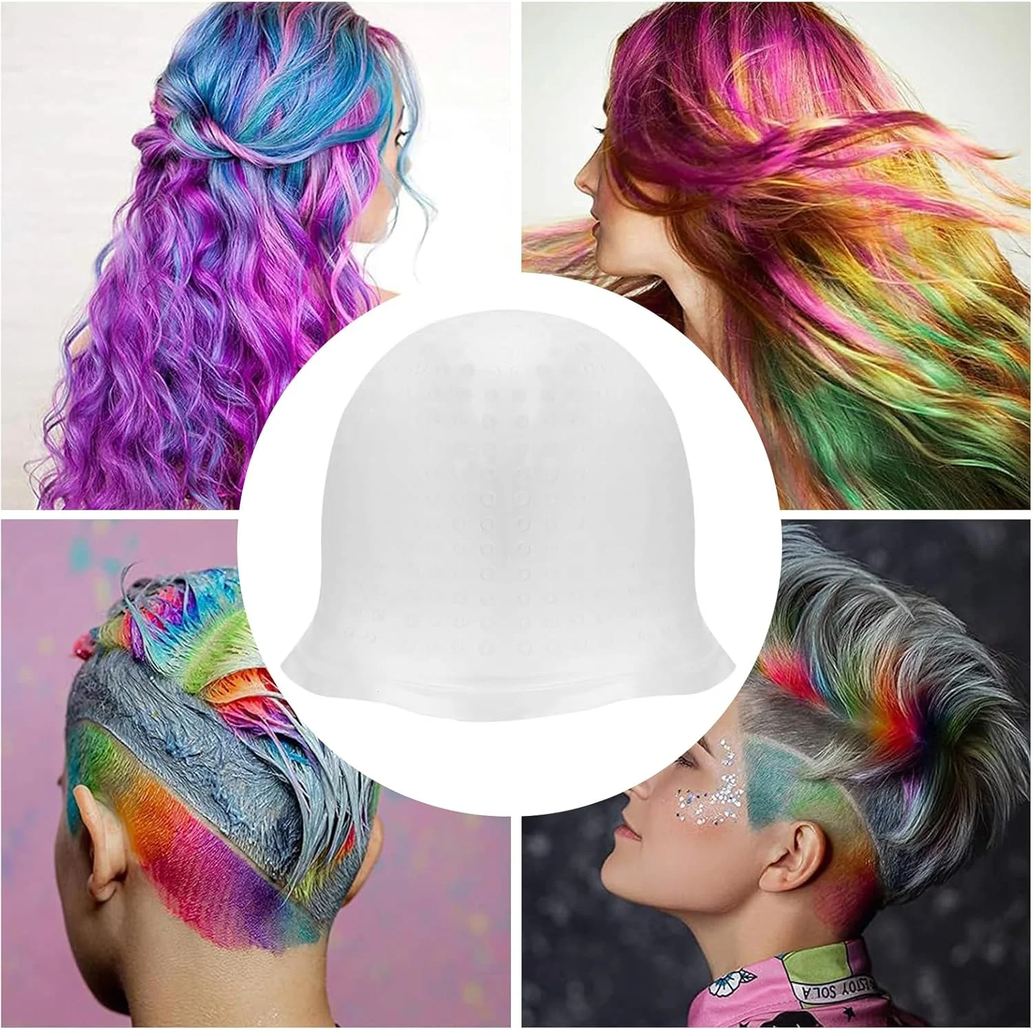 کلاه مش فویلی سیلیکونی، کلاه رنگ مو، کلاه مش موی سر، کلاه مش قابل استفاده مجدد با قلاب، کلاه رنگساژ، مناسب برای خانم ها و دختران کلاه مش فویلی سیلیکونی، کلاه رنگ مو، کلاه مش موی سر، کلاه مش قابل استفاده مجدد با قلاب، کلاه رنگساژ، مناسب برای خانم ها و دختران