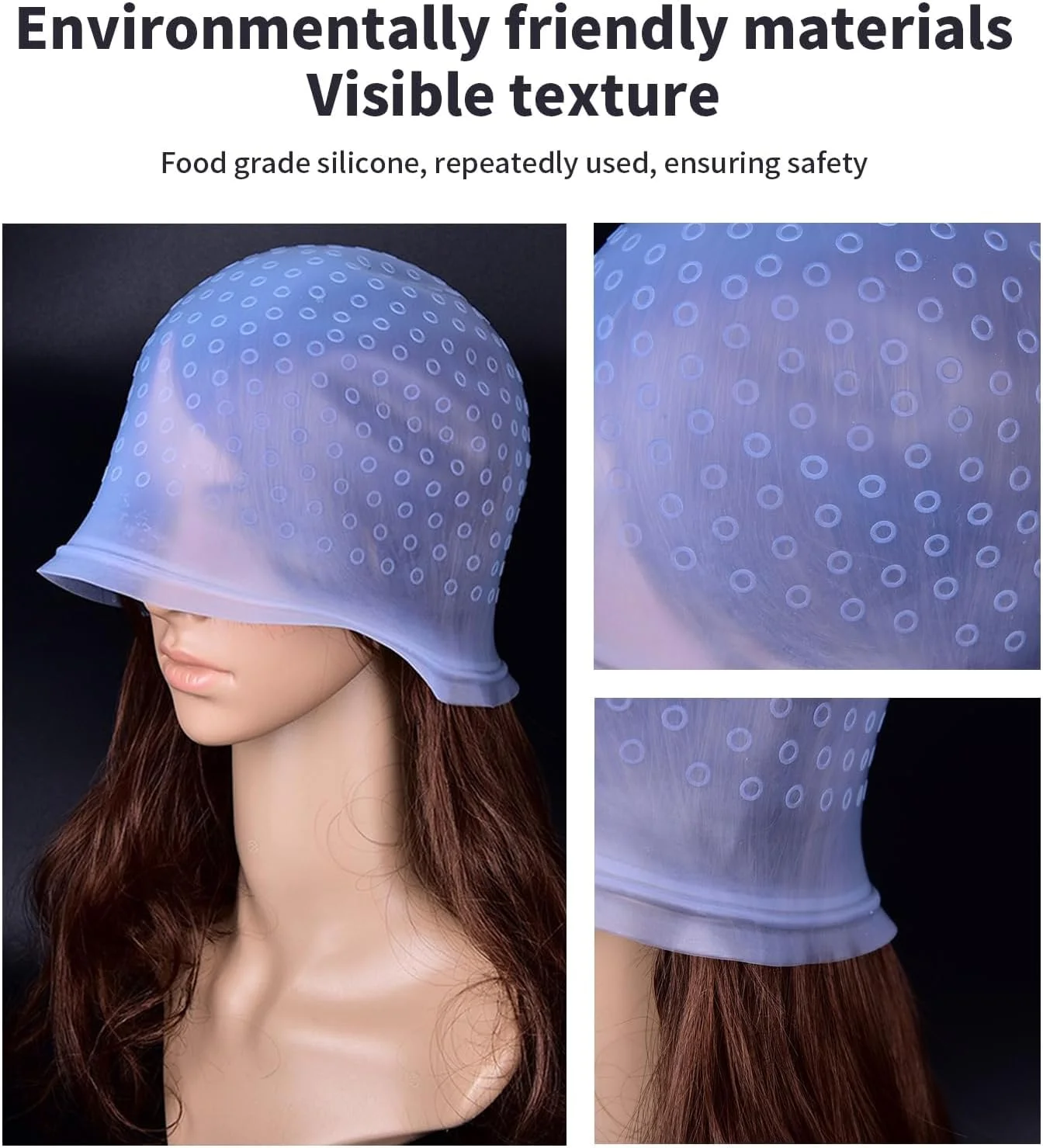 کلاه مش با قلاب، کیت پوشش سر سیلیکونی، با سوزن، ابزار رنگ آمیزی، ابزار رنگ و مش موی قابل استفاده مجدد برای زنان و مردان (آبی) کلاه مش با قلاب، کیت پوشش سر سیلیکونی، با سوزن، ابزار رنگ آمیزی، ابزار رنگ و مش موی قابل استفاده مجدد برای زنان و مردان (آبی)
