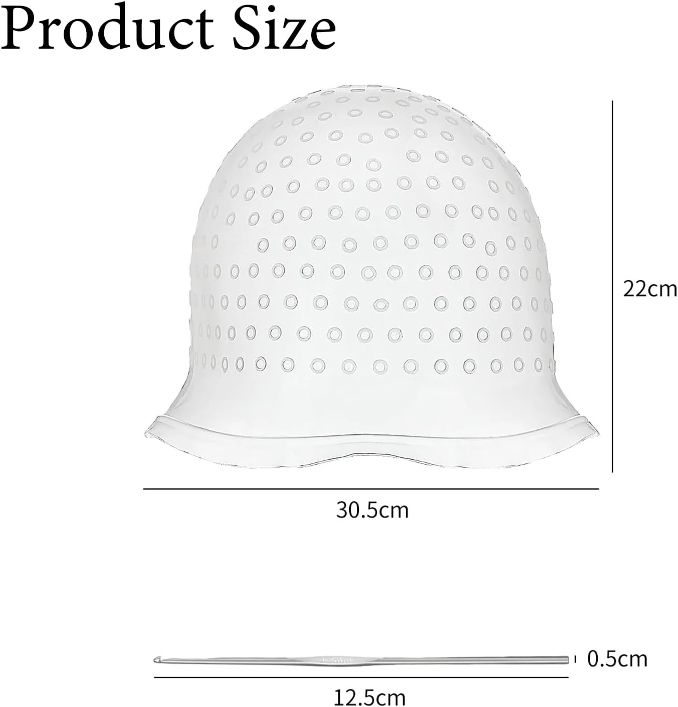 کلاه مش، کیت مش مو، ابزار رنگ کردن موی مش سیلیکونی قابل استفاده مجدد برای آرایشگاه، سفید