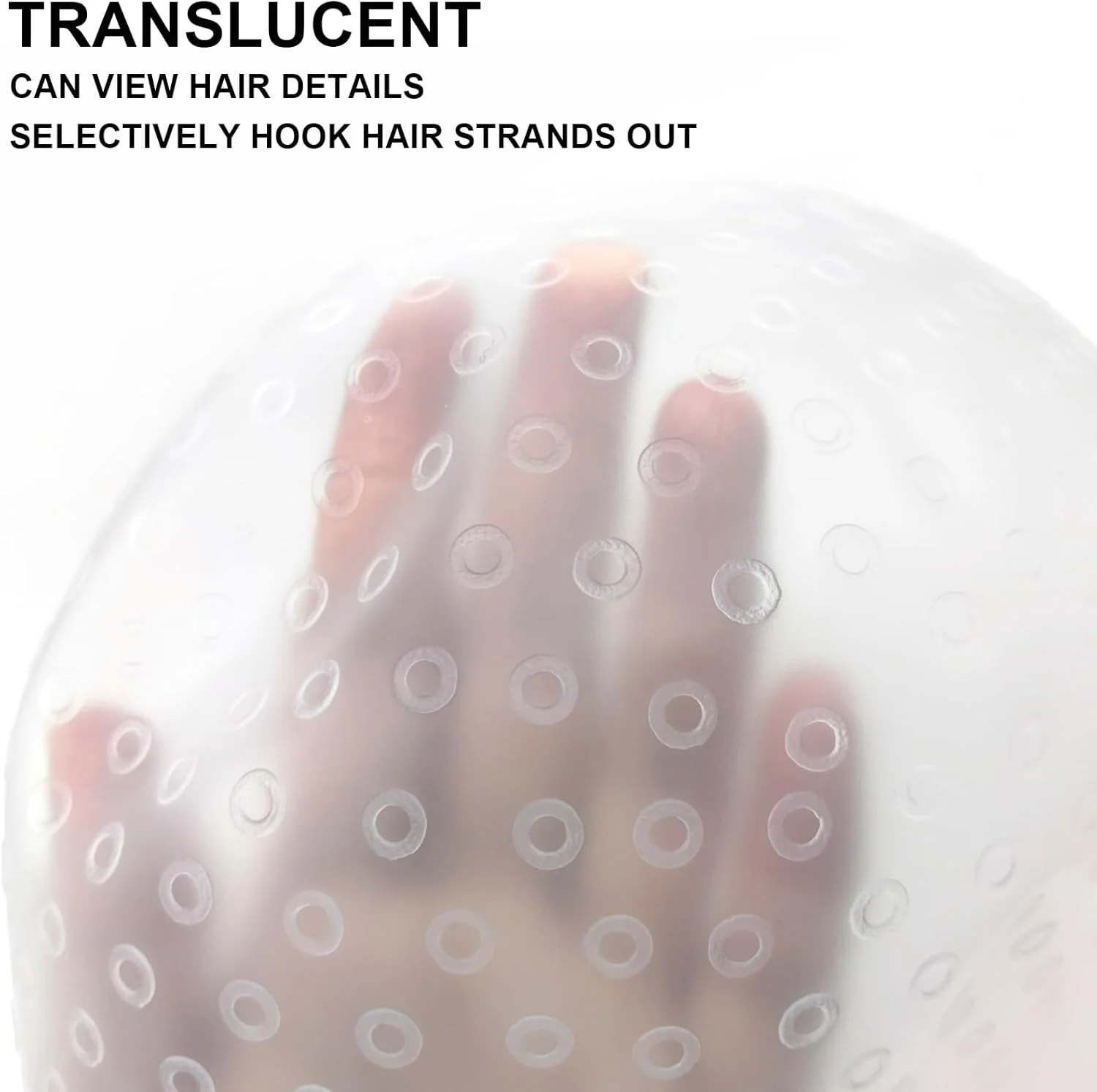 کلاه مش مو سیلیکونی با قلاب، کلاه رنگ مو سوراخ دار برای رنگ کردن، ابزار آرایشگری قابل استفاده مجدد برای سالن خانگی کلاه مش مو سیلیکونی با قلاب، کلاه رنگ مو سوراخ دار برای رنگ کردن، ابزار آرایشگری قابل استفاده مجدد برای سالن خانگی