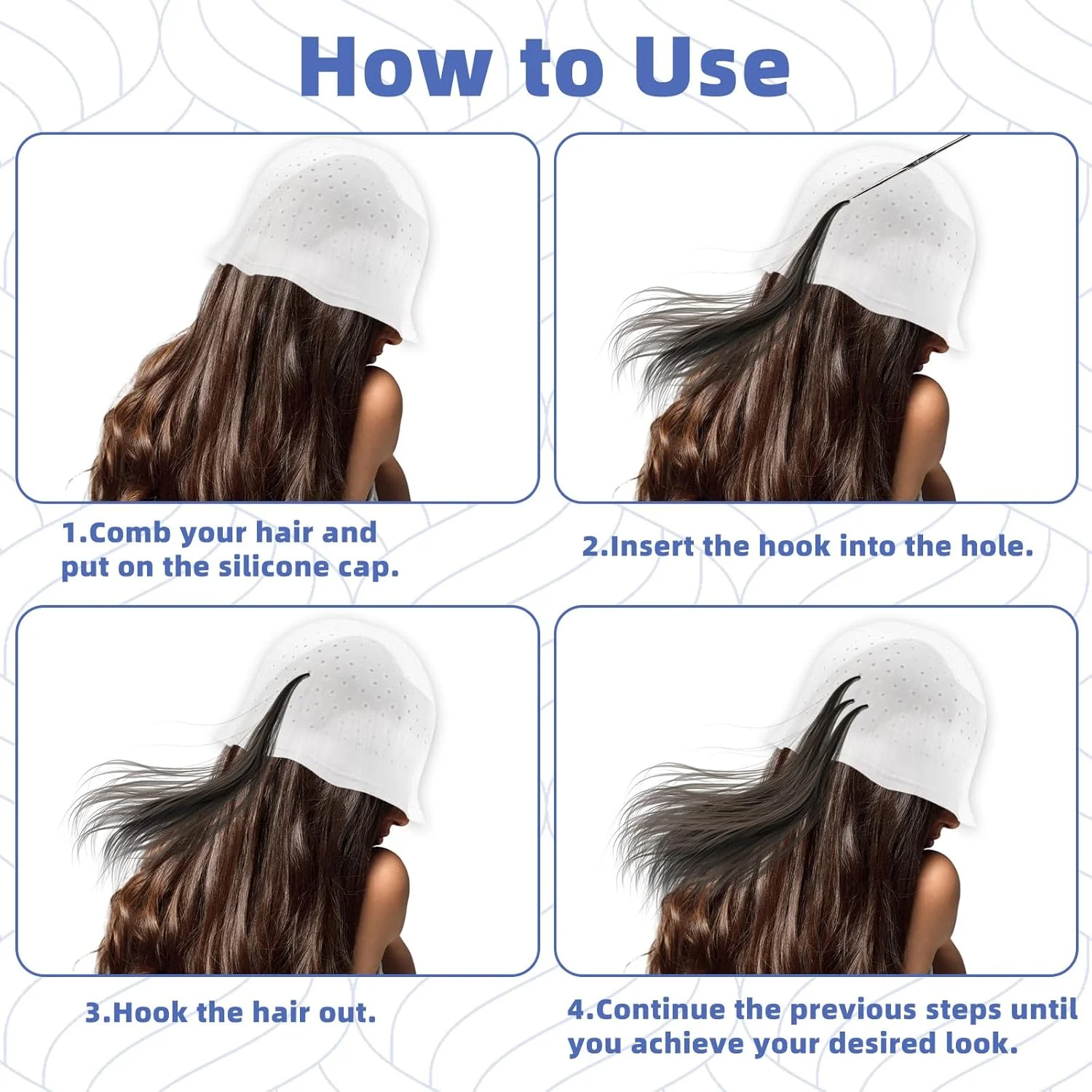 کلاه مش و قلاب مو، 1 کلاه مش + 1 قلاب فلزی + 2 برس رنگ مو، کیت مش مو برای خانه و سالن، کلاه های مش و برس اپلیکاتور رنگ مو کلاه مش و قلاب مو، 1 کلاه مش + 1 قلاب فلزی + 2 برس رنگ مو، کیت مش مو برای خانه و سالن، کلاه های مش و برس اپلیکاتور رنگ مو