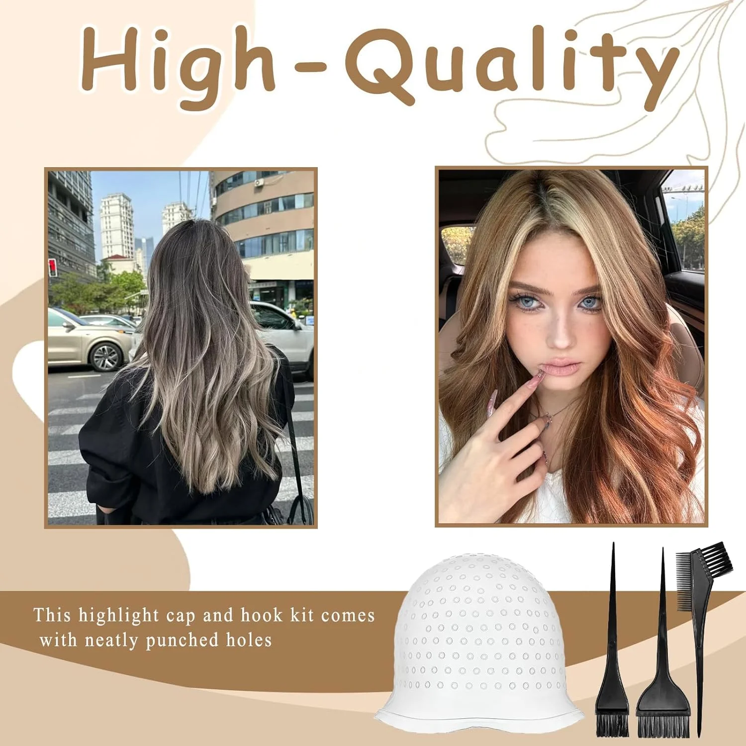 ست 6 تکه کلاه مش، برس رنگ مو و کاسه، ابزار آرایشگری، کیت مش موی سیلیکونی سوراخ دار با سوزن و برس رنگ مو برای بانوان و دختران ست 6 تکه کلاه مش، برس رنگ مو و کاسه، ابزار آرایشگری، کیت مش موی سیلیکونی سوراخ دار با سوزن و برس رنگ مو برای بانوان و دختران