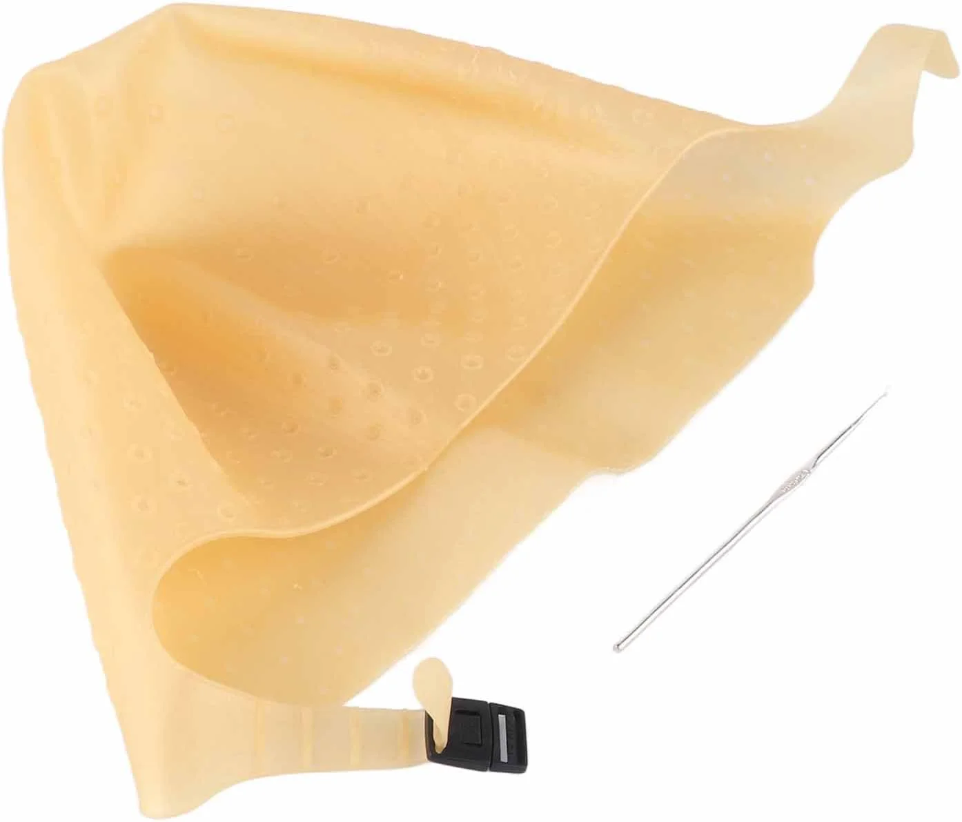 کلاه رنگ مو و هایلایت با طراحی بند قابل تنظیم، کلاه مش، ابزار کلاه رنگ موی سیلیکونی قابل استفاده مجدد برای سالن زیبایی (طلایی) کلاه رنگ مو و هایلایت با طراحی بند قابل تنظیم، کلاه مش، ابزار کلاه رنگ موی سیلیکونی قابل استفاده مجدد برای سالن زیبایی (طلایی)