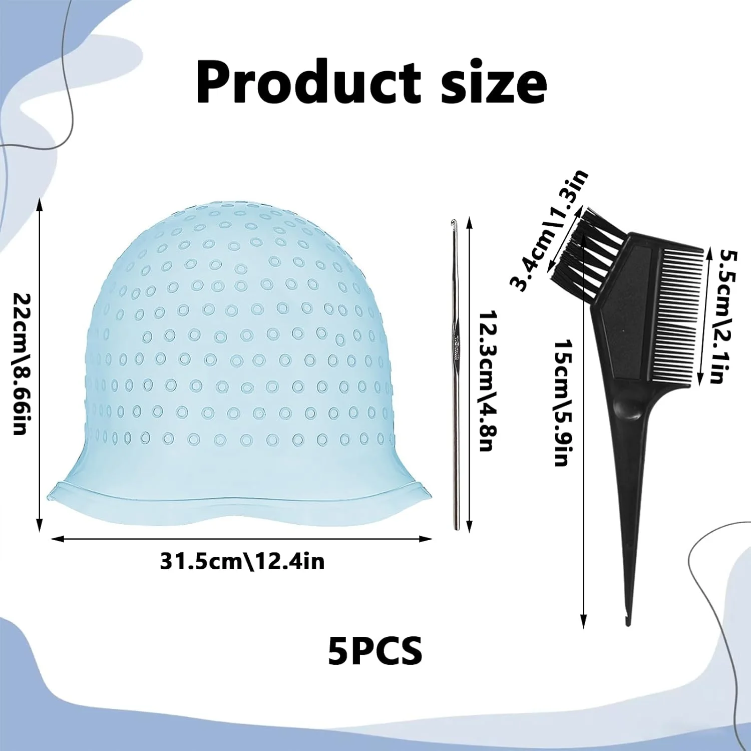 بسته 2 عددی کلاه مش سیلیکونی کی اکسر، کلاه مش با 2 سوزن استیل و 1 شانه رنگ مو، کلاه مش، هایلایت رنگ مو، ابزار حالت دهی مو برای زنان و دختران بسته 2 عددی کلاه مش سیلیکونی کی اکسر، کلاه مش با 2 سوزن استیل و 1 شانه رنگ مو، کلاه مش، هایلایت رنگ مو، ابزار حالت دهی مو برای زنان و دختران