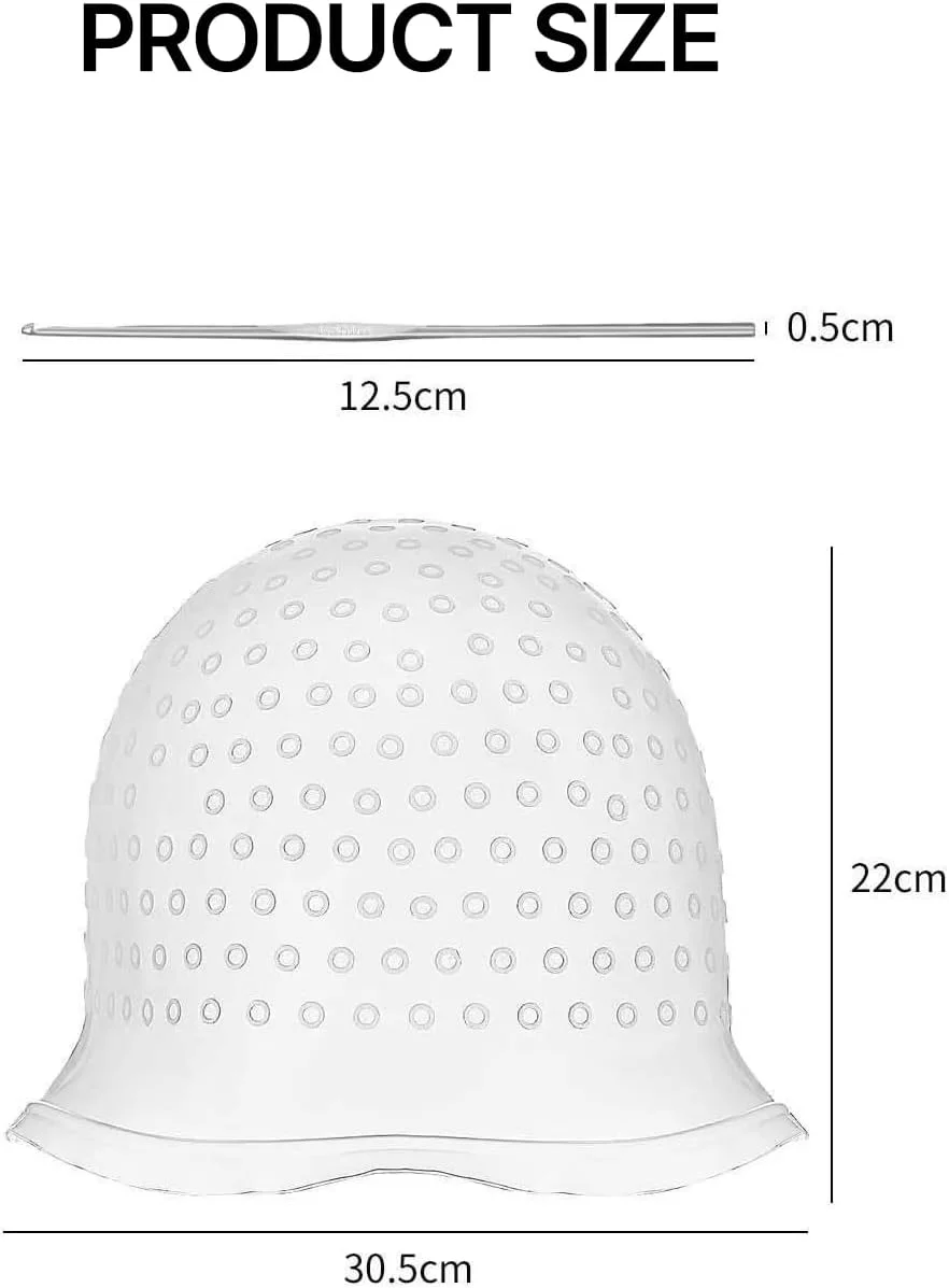 یک عدد کلاه مش مو به همراه سوزن مش، ست کلاه مش سیلیکونی، کلاه مش سیلیکونی سوراخ دار، کلاه مش قابل استفاده مجدد برای رنگ کردن حرفه ای مو در سالن و خانه یک عدد کلاه مش مو به همراه سوزن مش، ست کلاه مش سیلیکونی، کلاه مش سیلیکونی سوراخ دار، کلاه مش قابل استفاده مجدد برای رنگ کردن حرفه ای مو در سالن و خانه