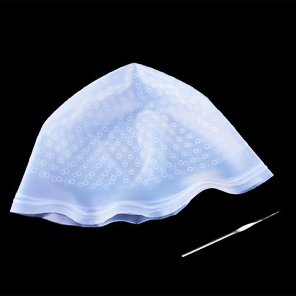 دو عدد کلاه رنگ با قلاب، ابزار رنگ کردن سیلیکونی قابل استفاده مجدد برای هایلایت مو، مناسب برای خانم ها و آقایان دو عدد کلاه رنگ با قلاب، ابزار رنگ کردن سیلیکونی قابل استفاده مجدد برای هایلایت مو، مناسب برای خانم ها و آقایان