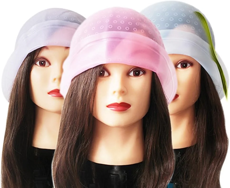 کلاه هایلایت با قلاب، ابزار رنگ آمیزی مو، قابل استفاده مجدد، مناسب برای هایلایت و رنگ کردن مو کلاه هایلایت با قلاب، ابزار رنگ آمیزی مو، قابل استفاده مجدد، مناسب برای هایلایت و رنگ کردن مو