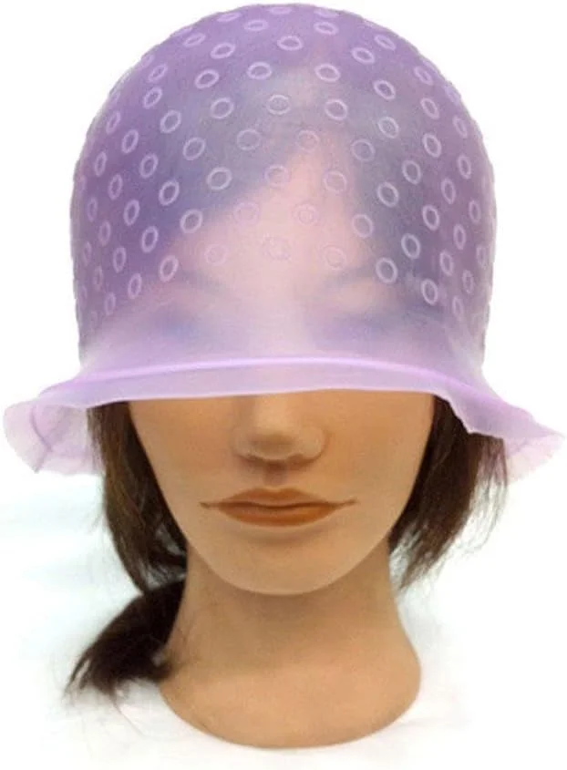 کلاه رنگ مو سیلیکونی صورتی، مناسب برای هایلایت مو، ابزار آرایشگری به همراه قلاب کلاه رنگ مو سیلیکونی صورتی، مناسب برای هایلایت مو، ابزار آرایشگری به همراه قلاب